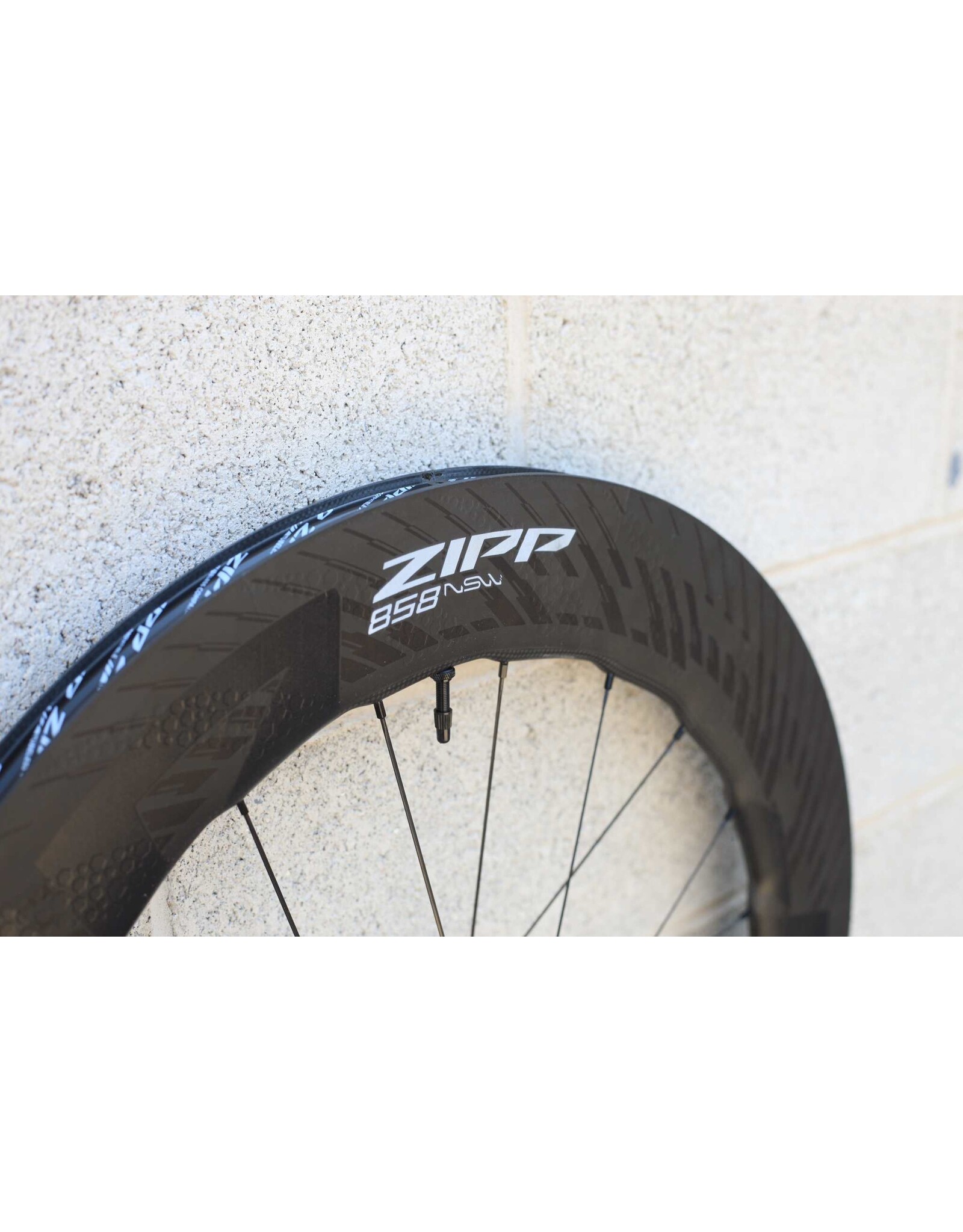 Zipp Zipp 858 NSW Front Wheel - 700, 12 x 100mm, Center-Lock, Tubeless, Carbon, C1
