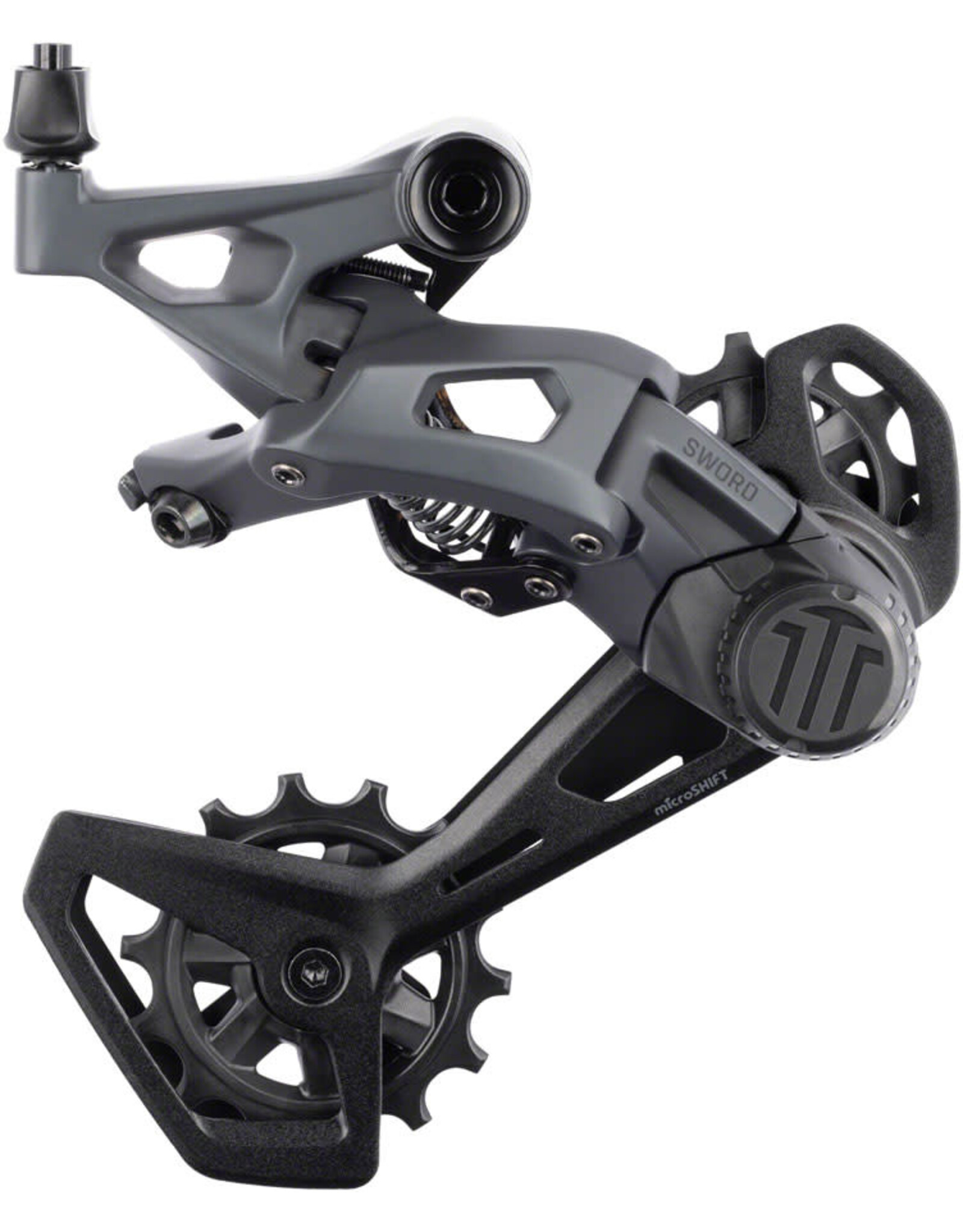 microSHIFT microSHIFT Sword 2x Rear Derailleur - 10-Speed, Long Cage, Compatible with Sword 2x, Gray