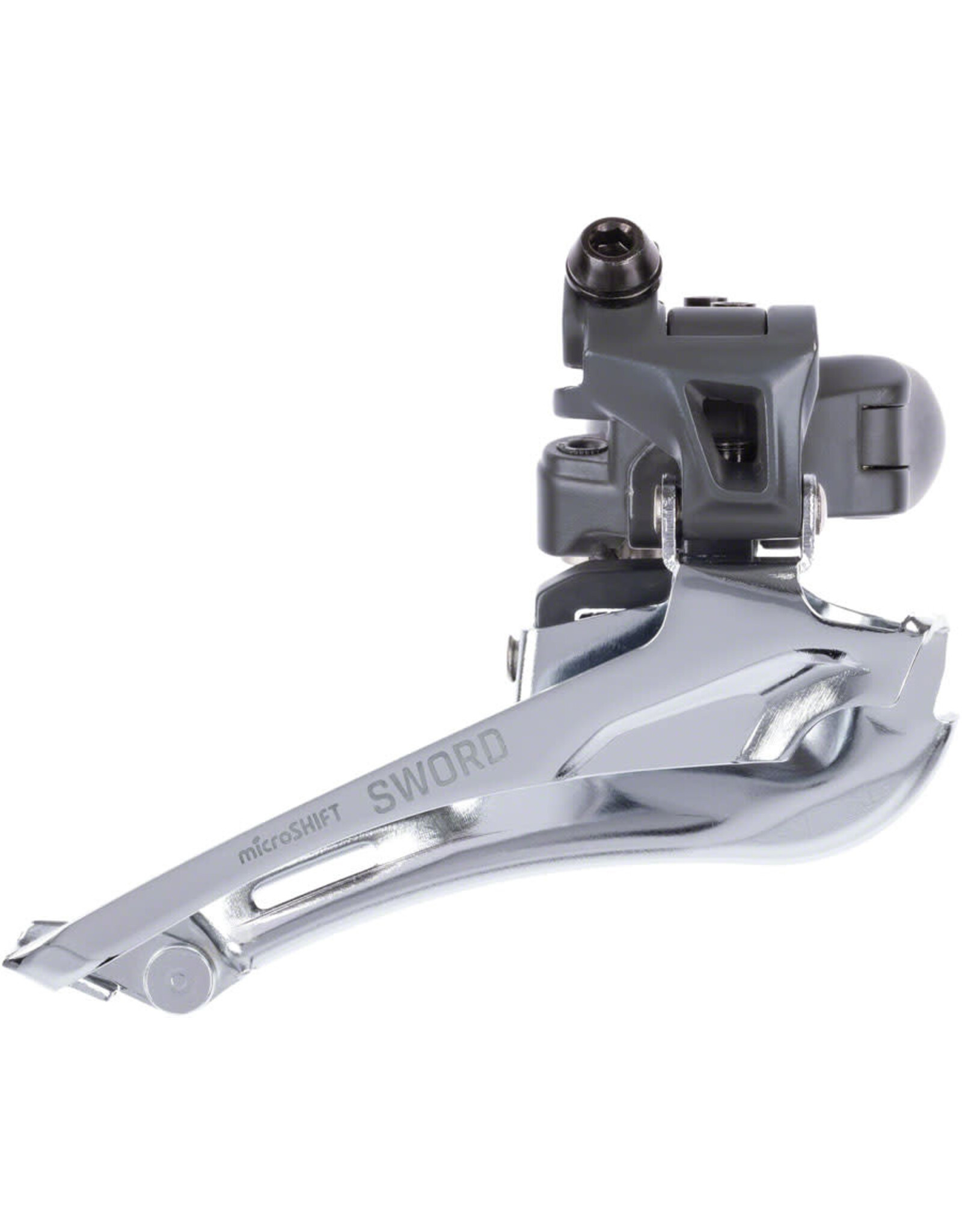 microSHIFT Sword Front Derailleur 10 Speed Double 46 52t Max Ring 31.8 34.9mm Band Clamp Sword Compatible Two Hoosiers Cyclery LLC
