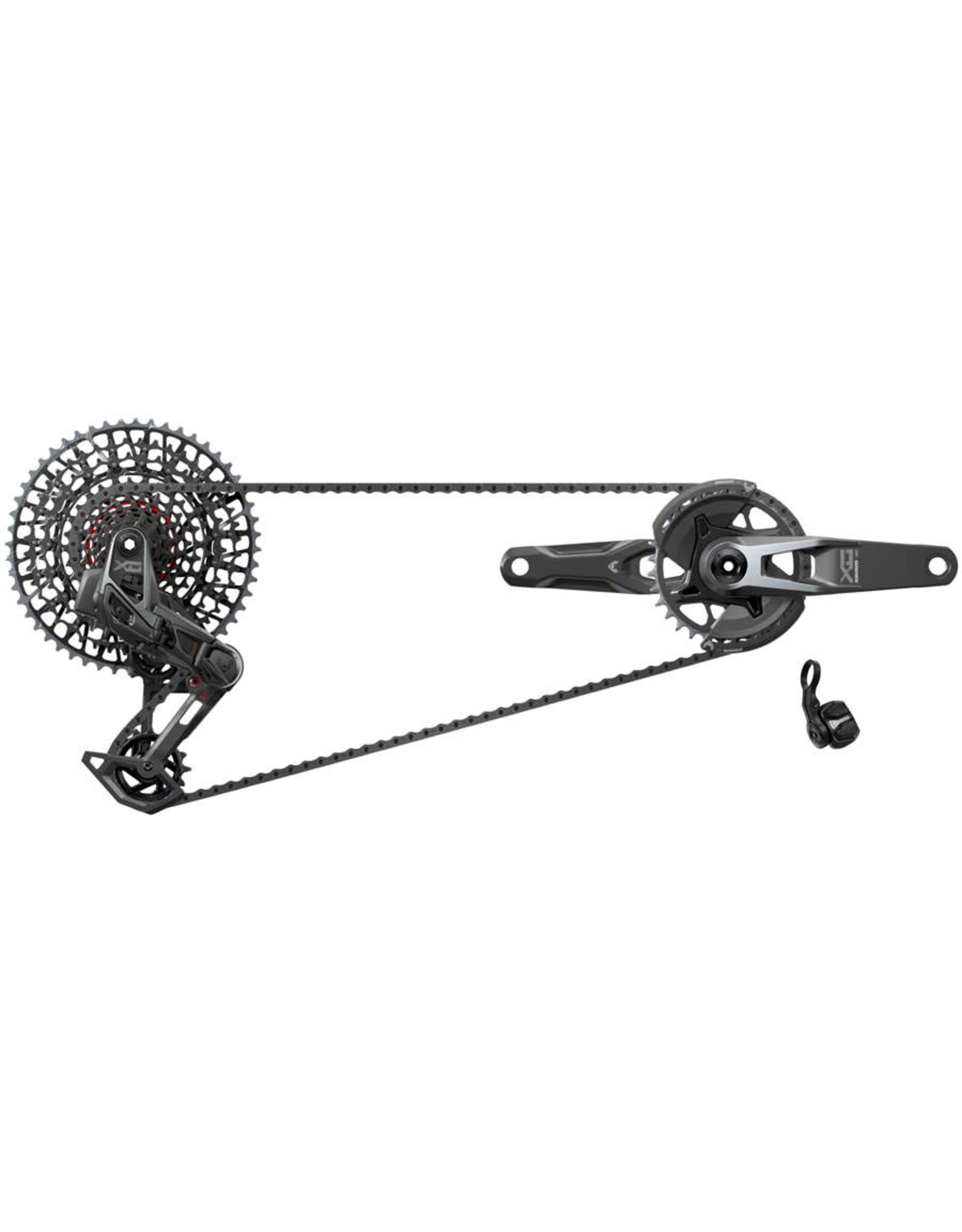 SRAM SRAM X0 T-Type Eagle Transmission Groupset - 165mm Crank, 32t Chainring, AXS POD Controller, 10-52t Cassette, Rear Derailleur, Chain, V2