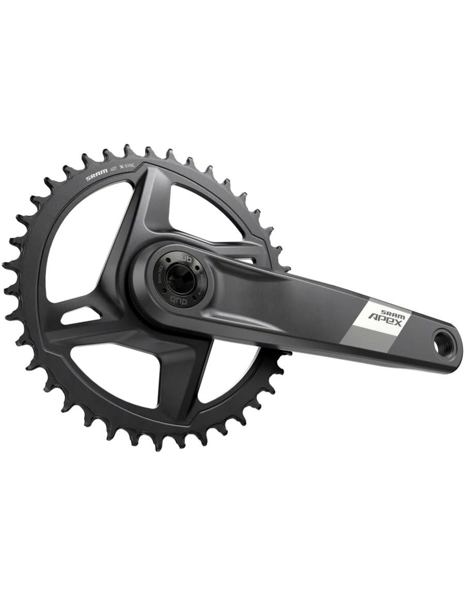 SRAM SRAM Apex 1 Wide Crankset - 12-Speed, 40t, Direct Mount, DUB Spindle Interface, Black, D1