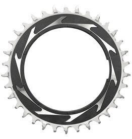 SRAM SRAM XX SL Eagle T-Type Chainring - 12-Speed, Thread Mount (For XX SL PM Spider), 3mm Offset, Aluminum, Black/Silver