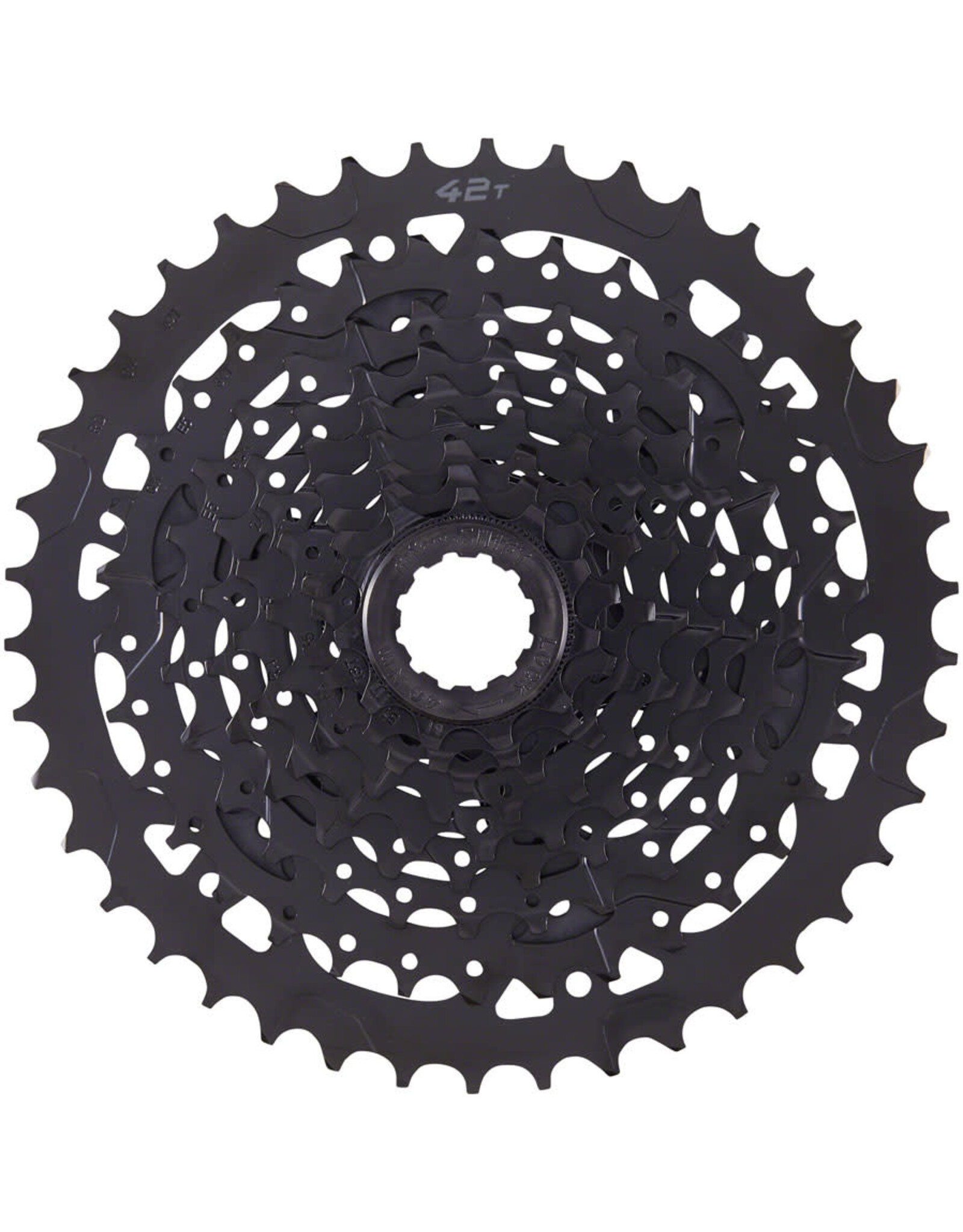 microSHIFT microSHIFT ADVENT Cassette - 9 Speed, 11-42t, Black, ED Coated, Alloy Large Cog