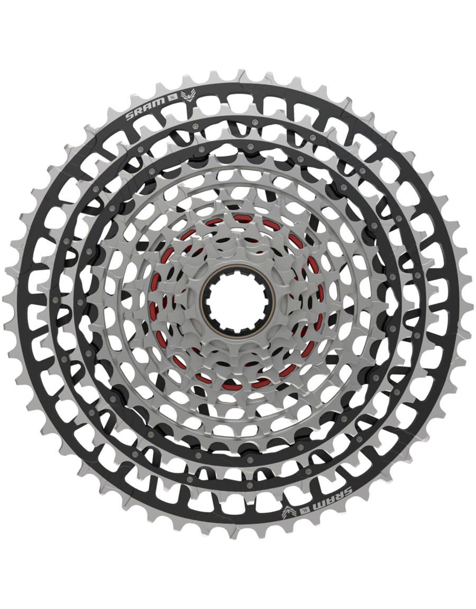 SRAM SRAM XX SL Eagle T-Type XS-1299 Cassette - 12-Speed, 10-52t, For XD Driver, Silver/Black
