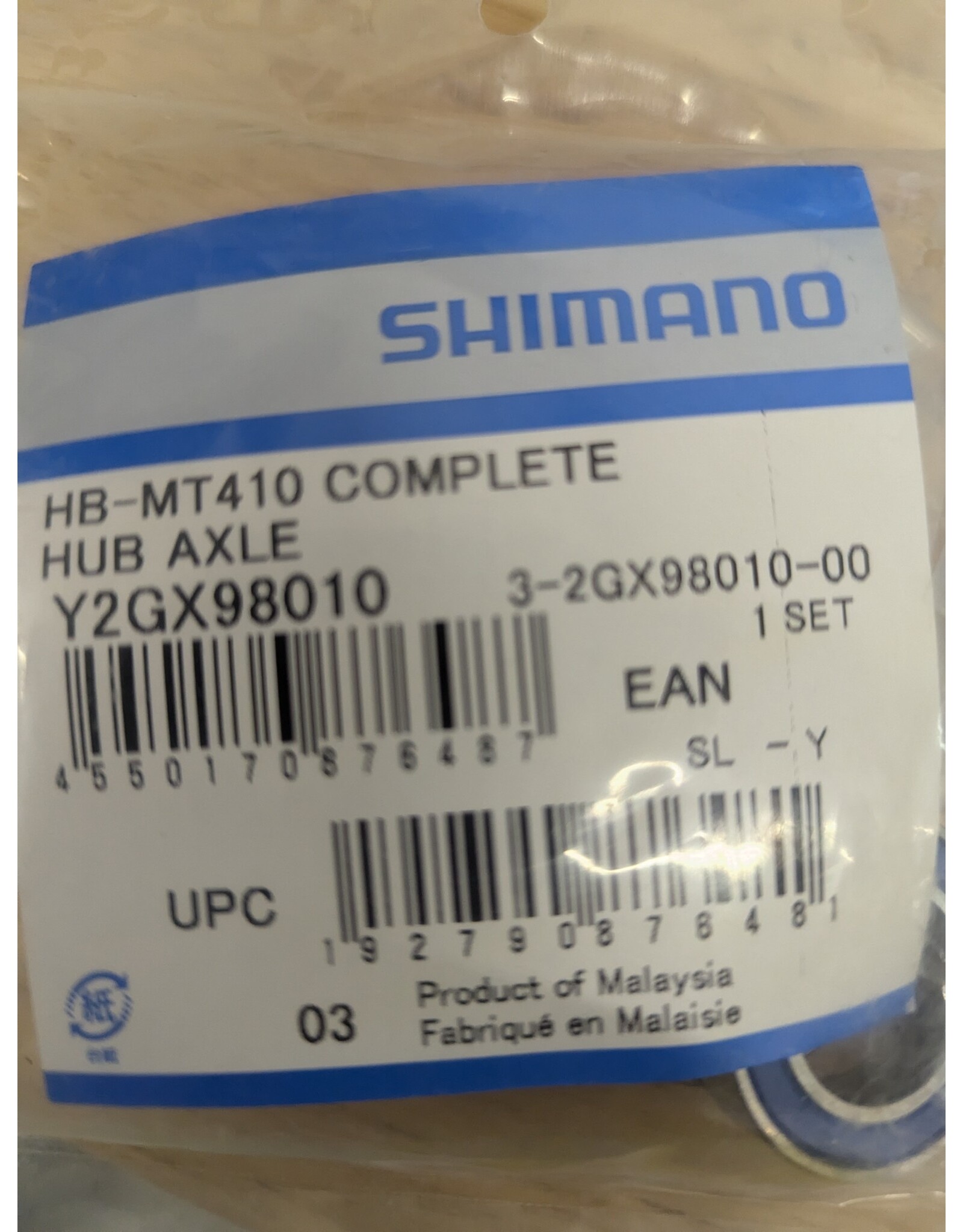 Shimano Shimano HB-MT410 COMPLETE HUB AXLE