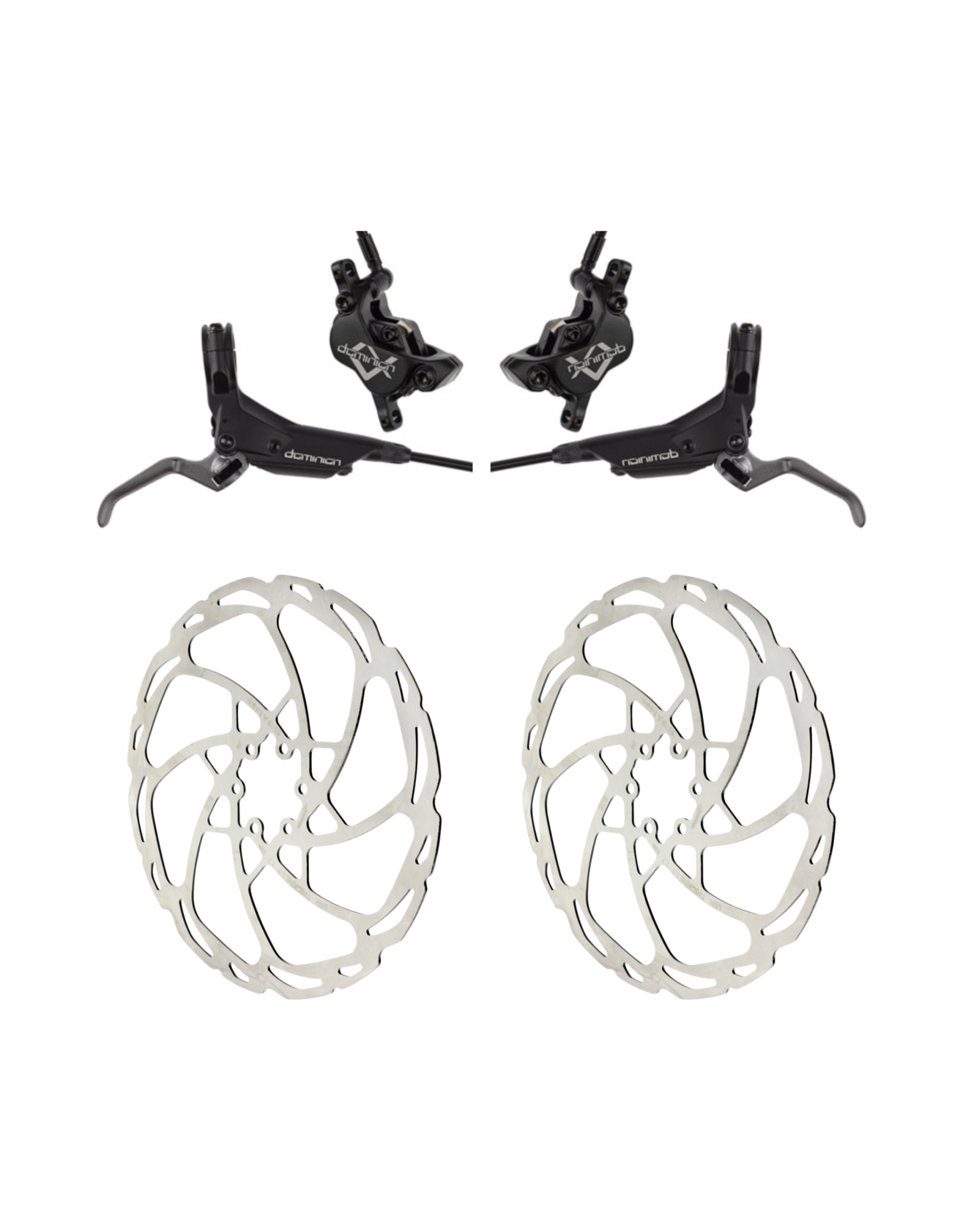 Hayes Hayes Dominion A4 Stealth Black/Grey Brake Kit w/ Qty 2 203mm Rotors
