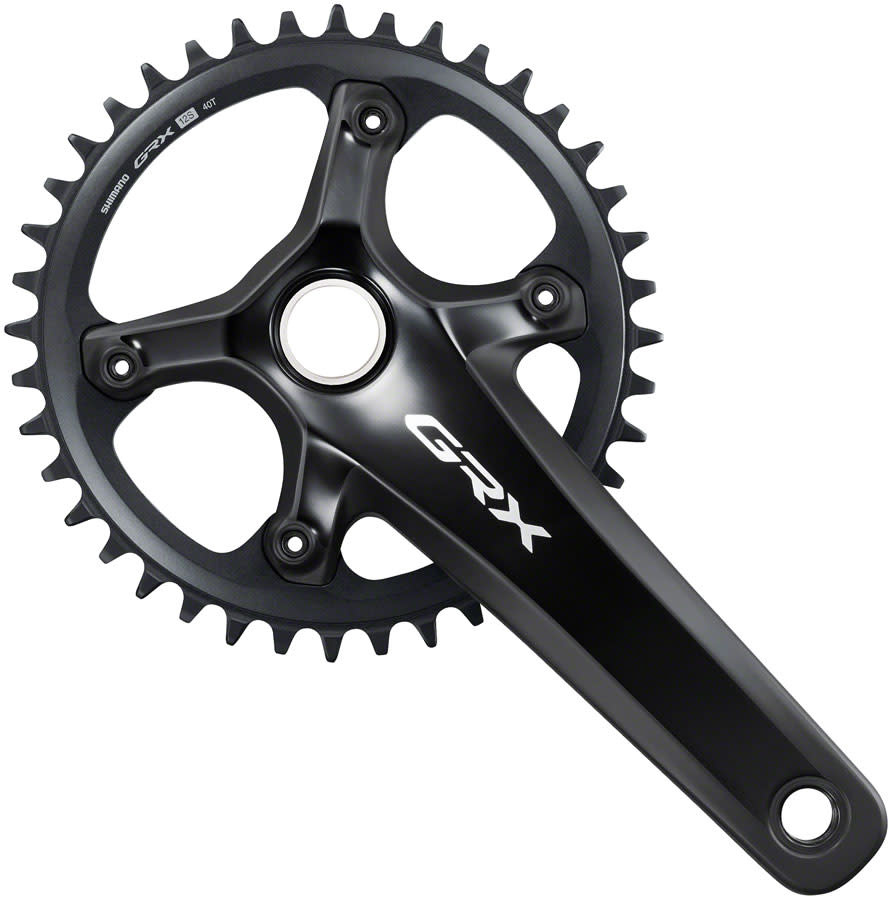 K: Shimano GRX FC-RX820-1 Crankset - 170mm, 12-Speed, 40t, 110 BCD, Hollowtech II, Black - Two Hoosiers Cyclery, LLC K: Shimano GRX FC-RX820-1 Crankset - 170mm, 12-Speed, 40t, 110 BCD, Hollowtech II, Black - Two Hoosiers Cyclery, LLC
