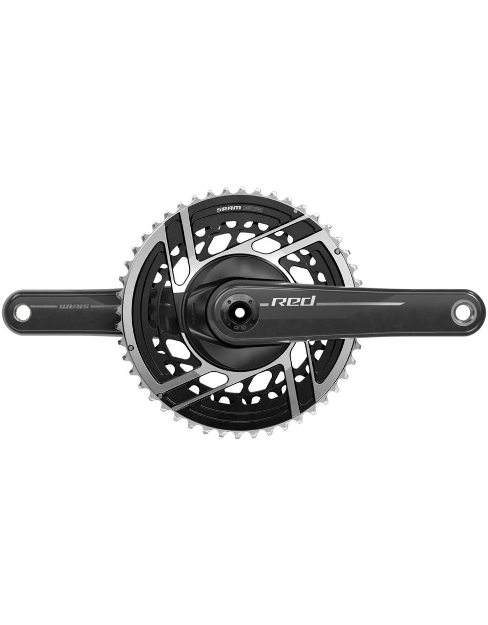SRAM SRAM RED Crankset - 2x 12-Speed, 8-Bolt Direct Mount, DUB Spindle Interface, Natural Carbon, E1