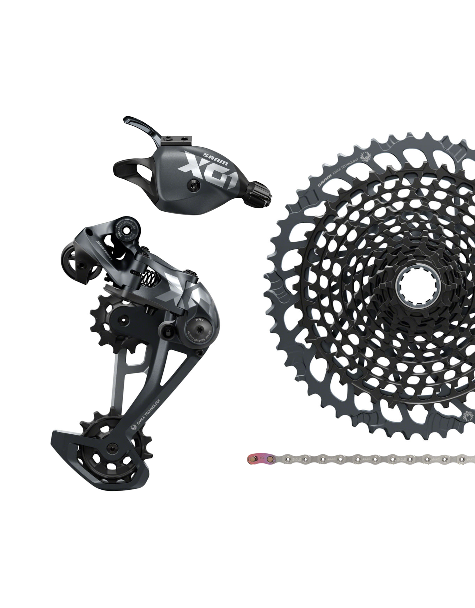 SRAM SRAM X01 Eagle 52t Drivetrain Kit (Includes Derailleur, Shifter, Chain, & Cassette)