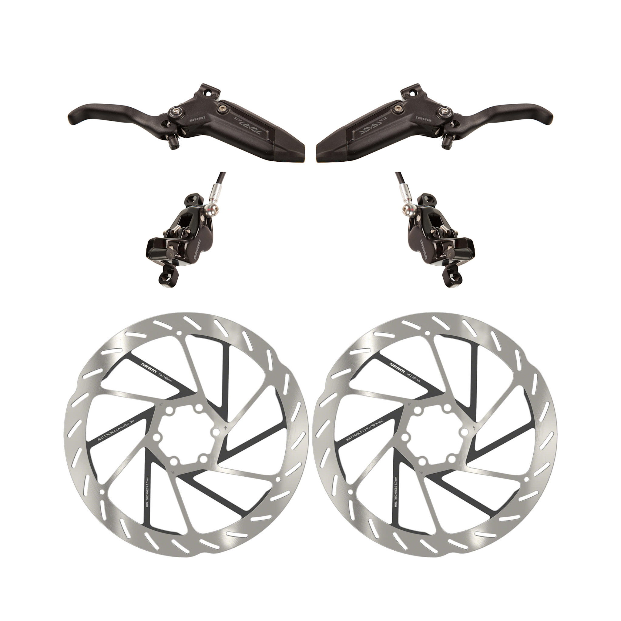 パーツ SRAM LEVEL ULTIMATE STEALTH 4-PISTON SRAM Level Ultimate Stealth 4-Piston Caliper – Thunder