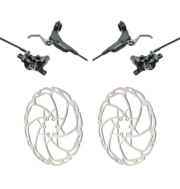 Hayes Hayes Dominion A4 SRL Stealth Black/Grey Brake Kit w/ Qty 2 203mm Rotors - Short Reach Lever
