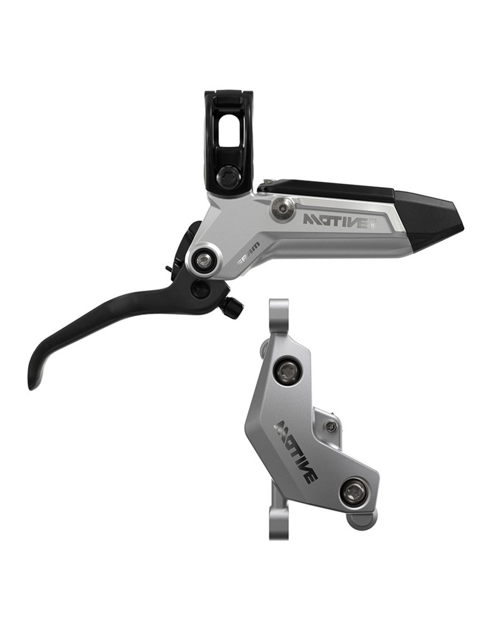 SRAM SRAM Motive Ultimate Brake Set - Clear Ano, Bearing Carbon Lever, Tool Free Reach, Bleeding Edge, Front & Rear, includes MMX Clamps, A1
