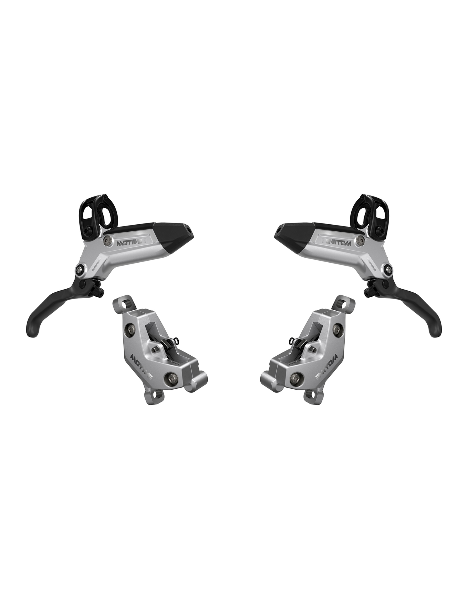SRAM SRAM Motive Ultimate Brake Set - Clear Ano, Bearing Carbon Lever, Tool Free Reach, Bleeding Edge, Front & Rear, includes MMX Clamps, A1