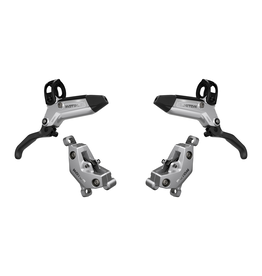 SRAM SRAM Motive Ultimate Brake Set - Clear Ano, Bearing Carbon Lever, Tool Free Reach, Bleeding Edge, Front & Rear, includes MMX Clamps, A1