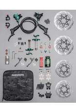 SRAM SRAM, Motive Ultimate Expert Kit, MTB Hydraulic Disc Brake, Pair, Post mount, Teal Splatter, A1
