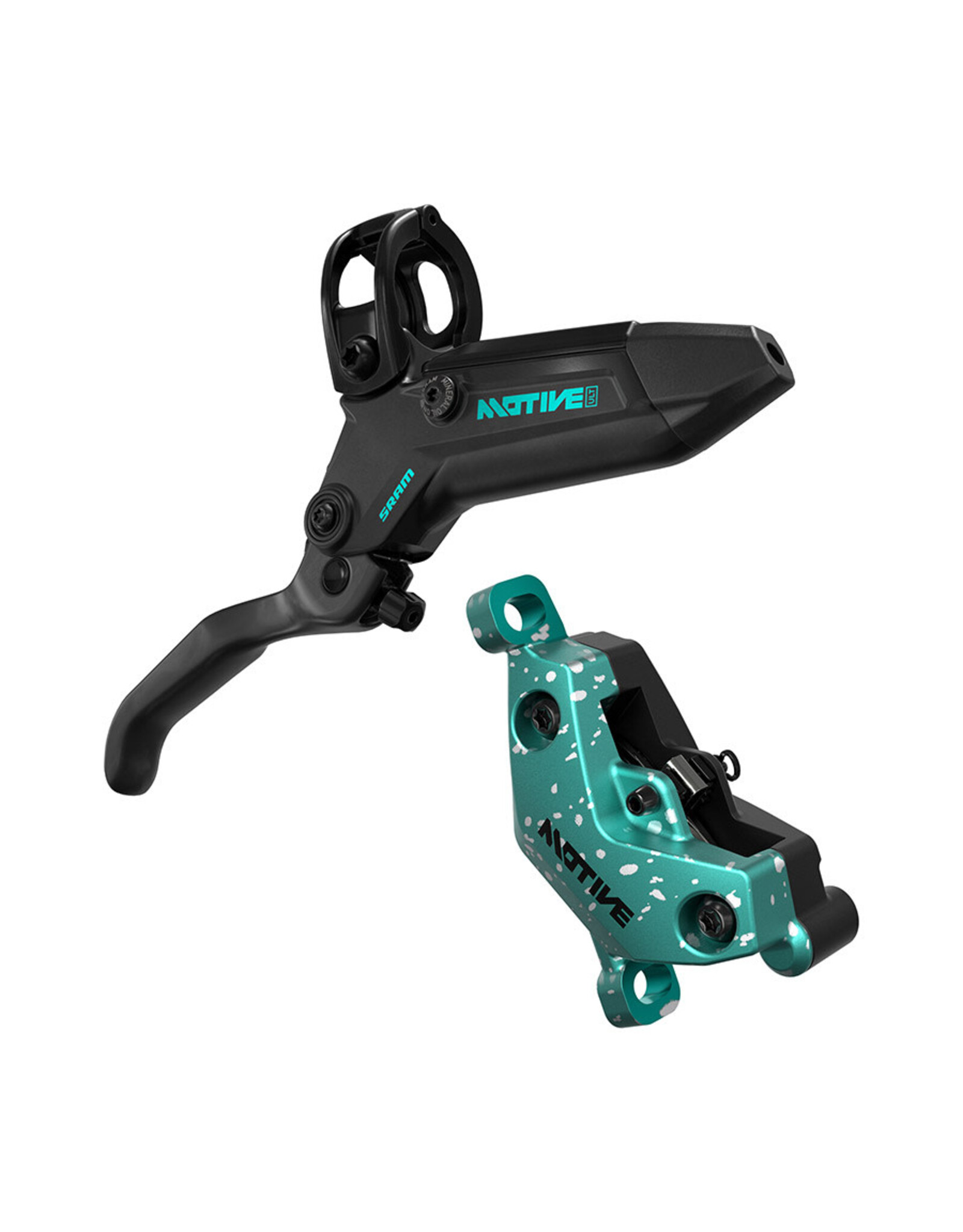 SRAM SRAM, Motive Ultimate Expert Kit, MTB Hydraulic Disc Brake, Pair, Post mount, Teal Splatter, A1