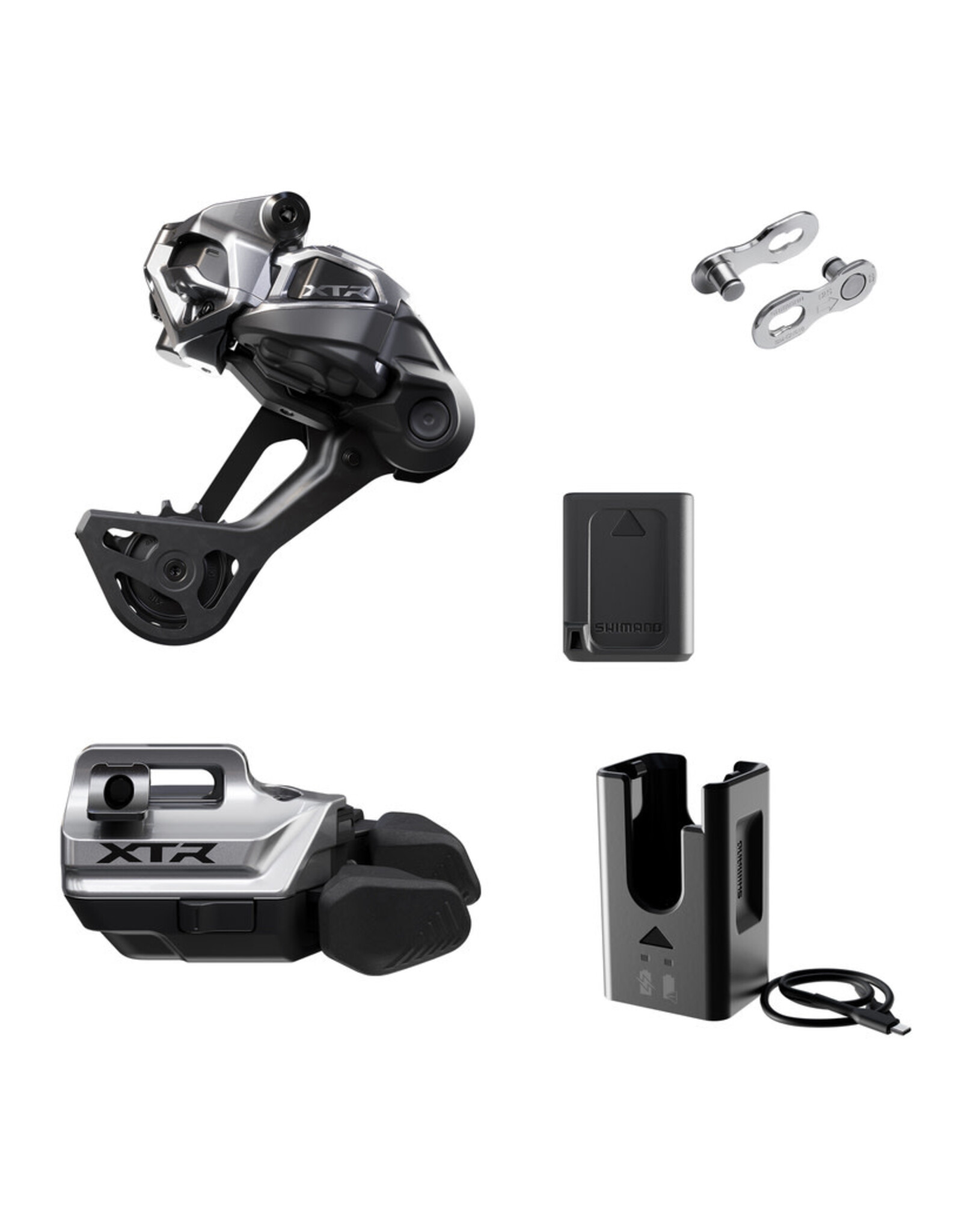Shimano Shimano XTR M9250 Di2 Wireless Upgrade Kit - IR-Spec - Includes M9250-SGS Rear Derailleur, ISWM9250IRA  Shifter, Battery, Charger, Quick Link