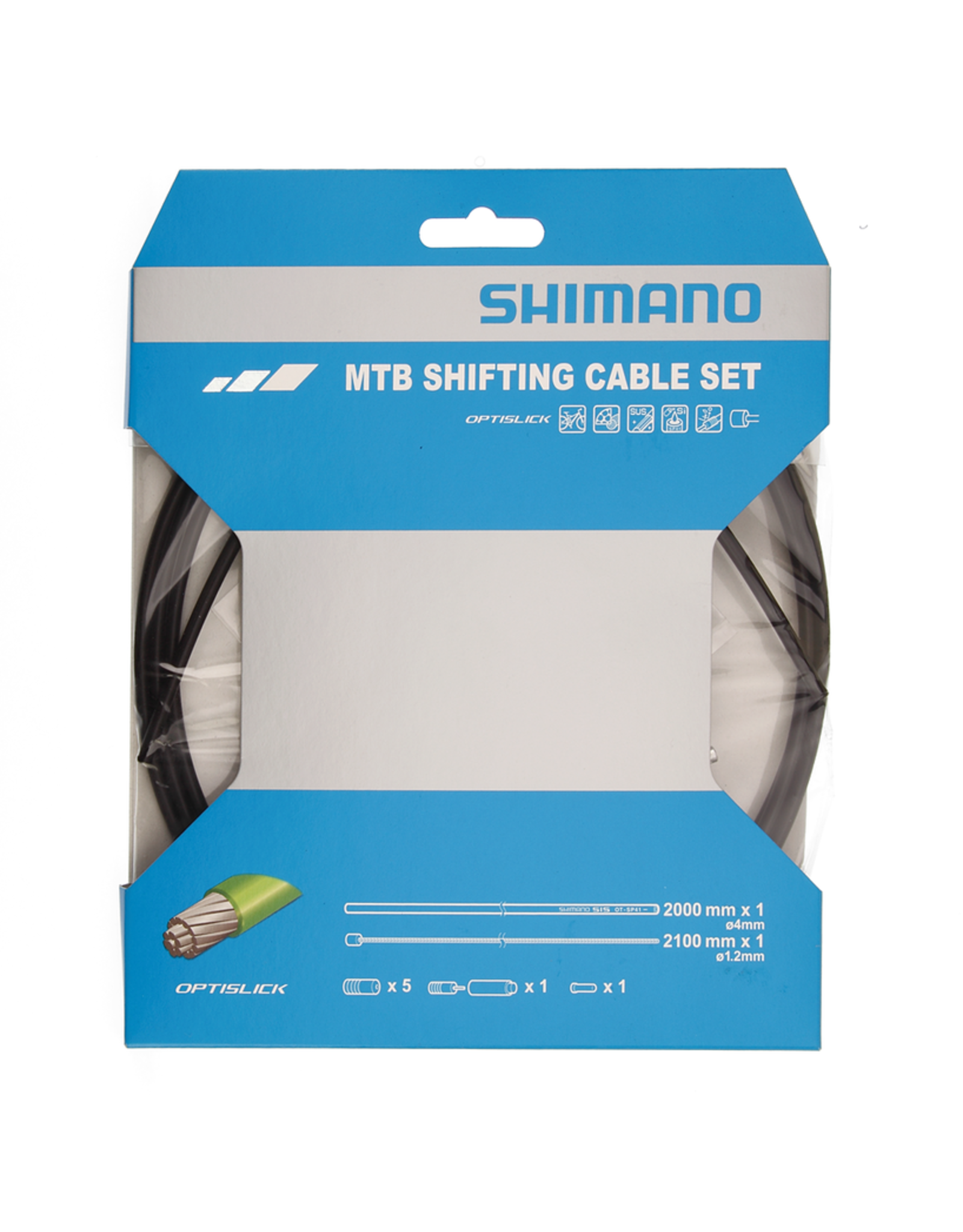Shimano Shimano MTB OPTISLICK SHIFT CABLE SET FOR REAR DERAILLEUR BLACK