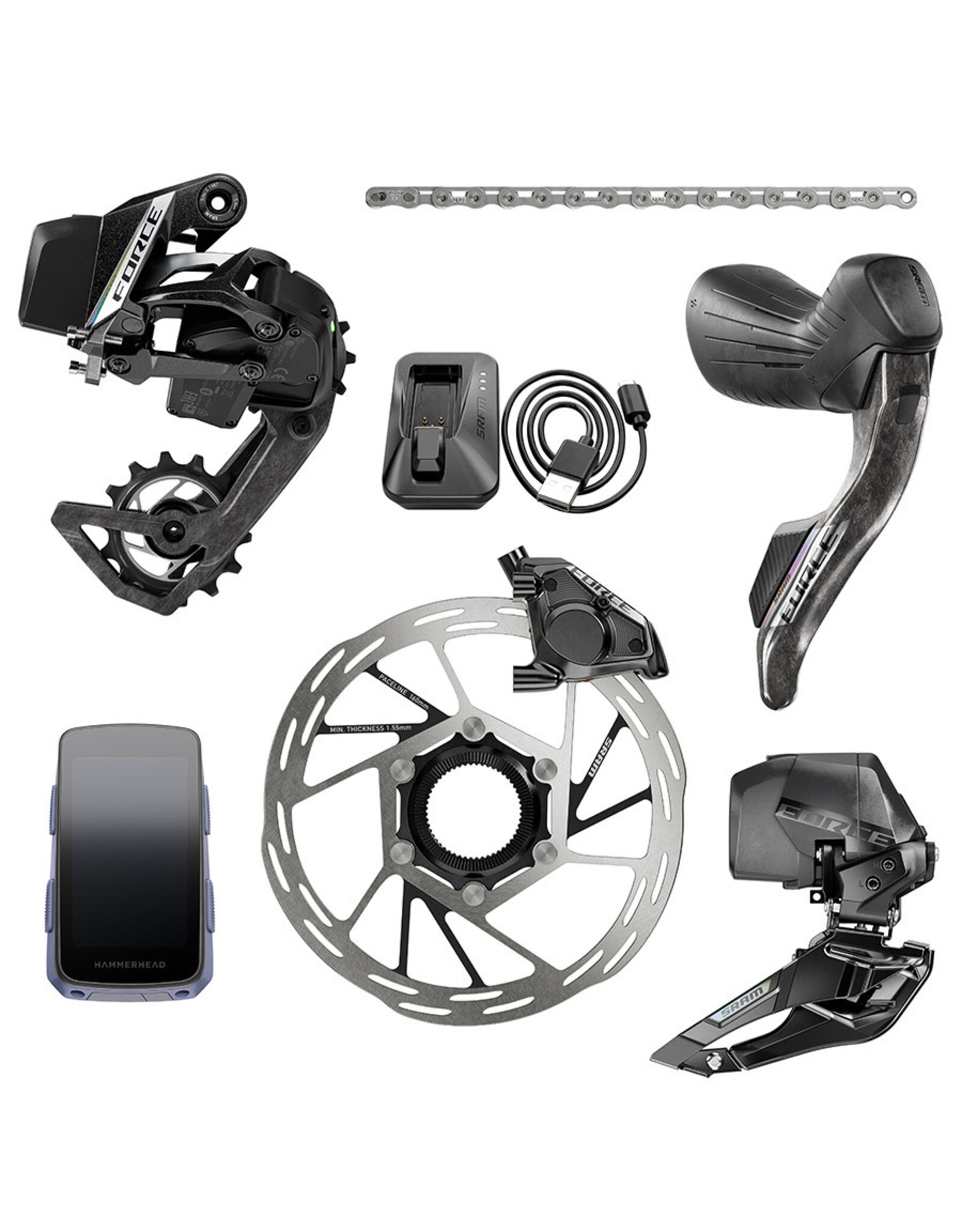 SRAM SRAM, Force AXS E1, 2x Build Kit, with Karoo, Kit