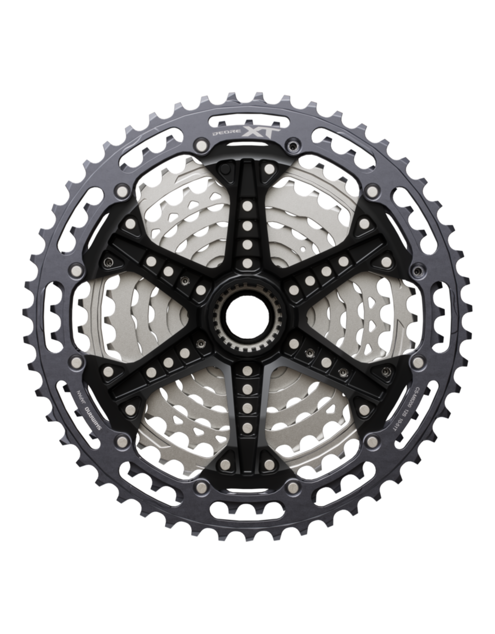 Shimano Shimano Deore XT CS-M8200-12 Cassette - 12-Speed, 10-51t, Hyperglide+, Micro Spline, Gray/Silver