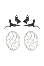 Hayes Hayes Dominion A4 Stealth Black Grey Brake Kit with Qty 2 203mm Rotors Regular Levers