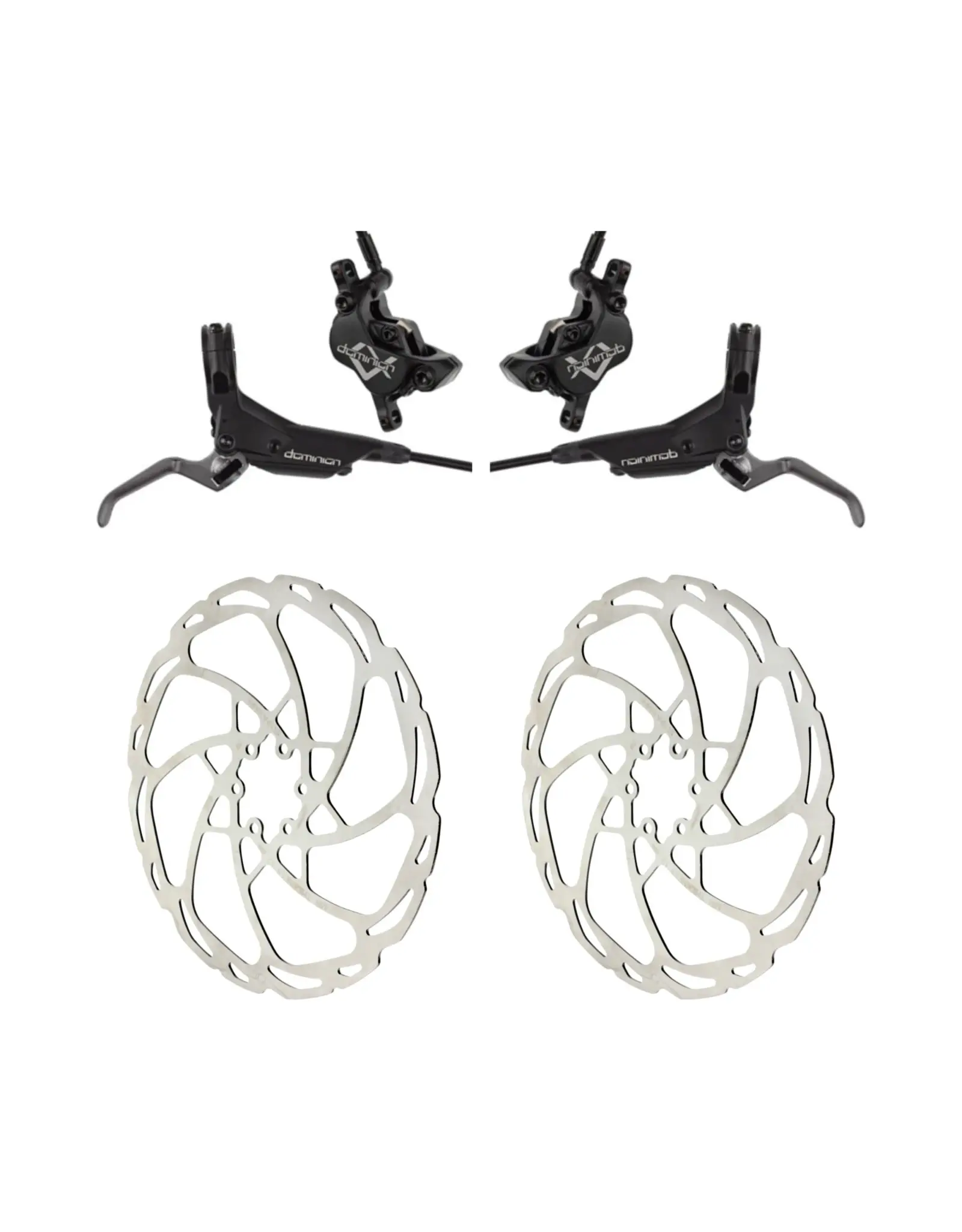 Hayes Hayes Dominion A4 Stealth Black Grey Brake Kit with Qty 2 203mm Rotors Regular Levers