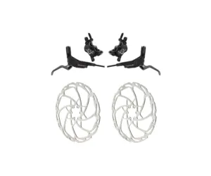 C: Hayes Dominion A4 Stealth Black Grey Brake Kit with Qty 203mm