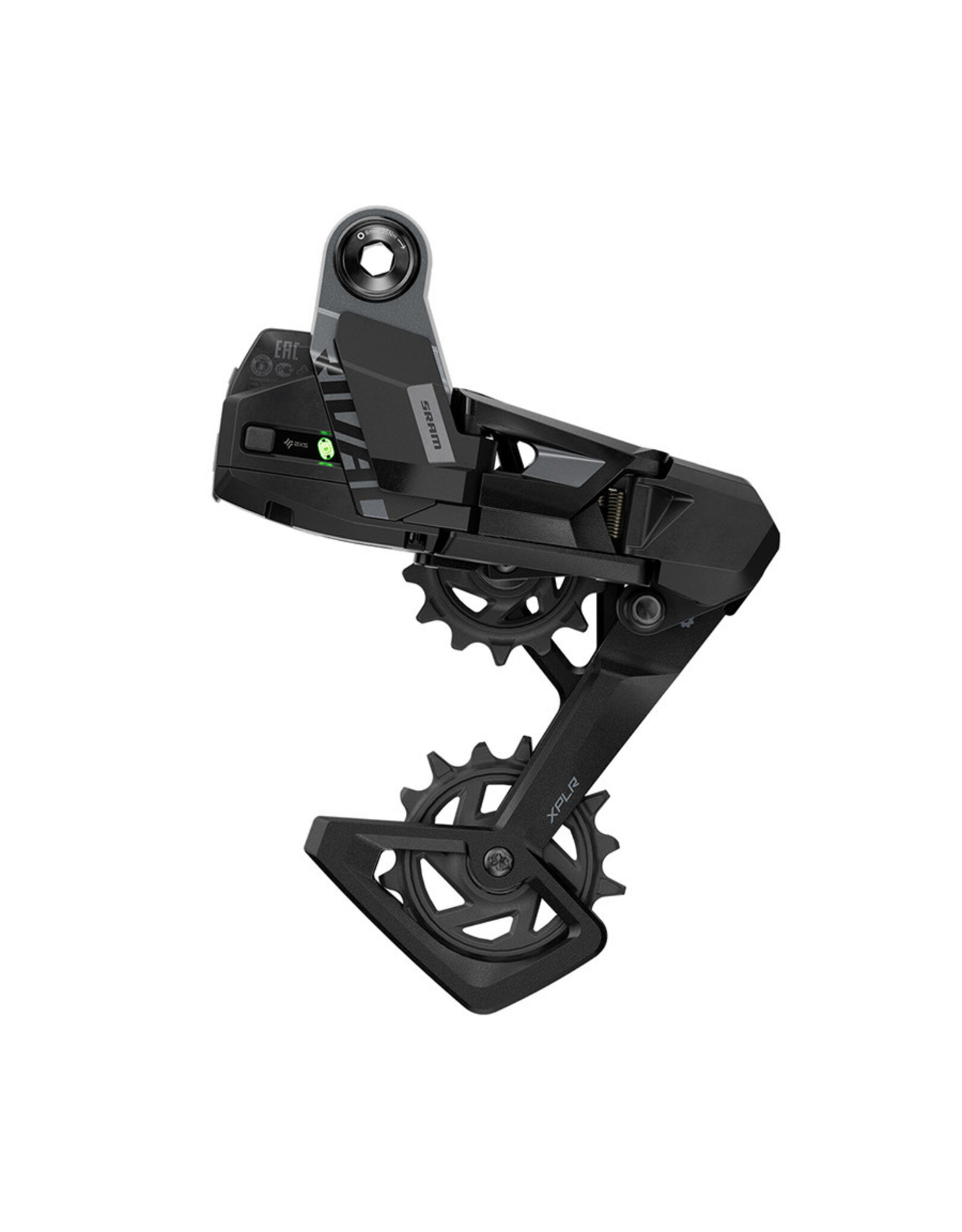 SRAM SRAM Rival XPLR AXS Rear Derailleur - For Rival XPLR 1x, 13-Speed, 46t Max, UDH Hangerless, (Battery Not Included), Black/Silver, E1