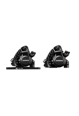Shimano Shimano BR-RS305 Front & Rear Flat-Mount Disc Brake Caliper Set -  Resin Pads with Fins and Front Adaptor for 140/160mm Rotor