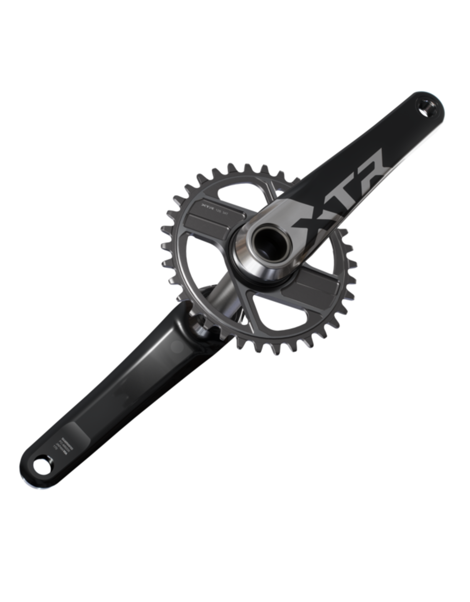 Shimano Shimano XTR FC-9220 Enduro Crankset - 165mm, 12-Speed, 1x, Direct Mount, Hollowtech II Hollow-Forged Crankarms, Black/Silver, No Chainring