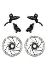 SRAM SRAM Motive Silver Brake Set - Front & Rear, Bearing Lever, Tool Free Reach, Bleeding Edge, includes MMX Clamps and (2) 180mm Centerlock Rotors, A1