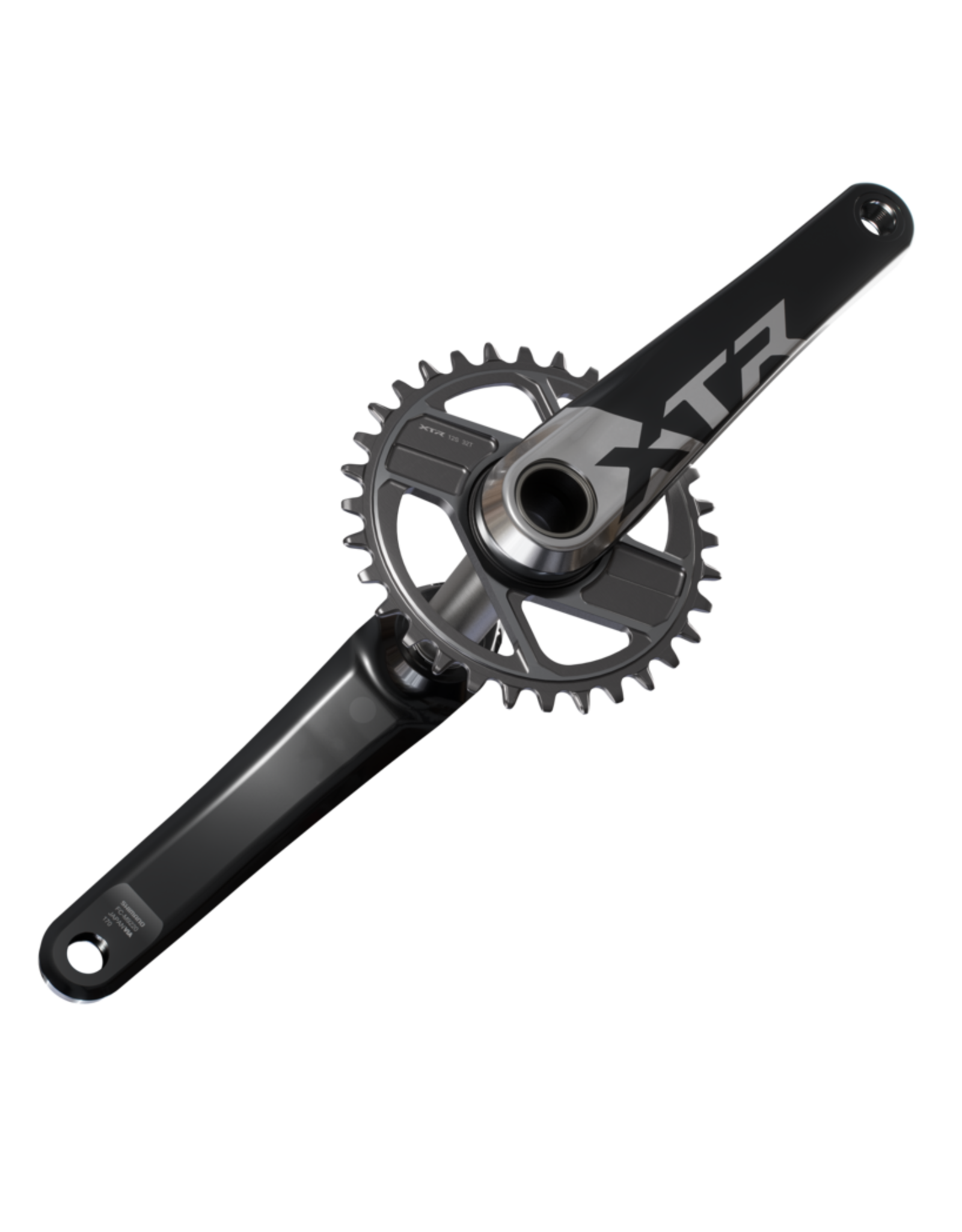 Shimano Shimano XTR FC-9200 XC Crankset without Chainring - 165mm, 12-Speed, 1x, Direct Mount, Hollowtech II Hollow-Forged Crankarms, Black/Silver