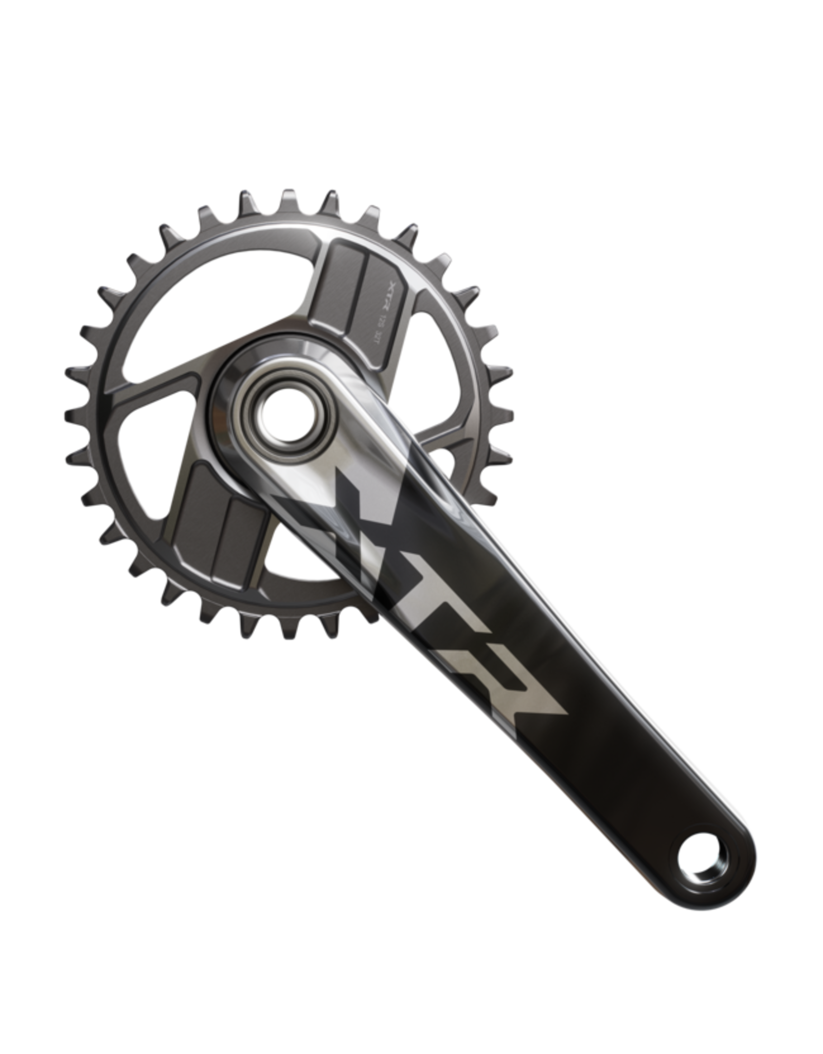 Shimano Shimano XTR FC-9200 XC Crankset without Chainring - 165mm, 12-Speed, 1x, Direct Mount, Hollowtech II Hollow-Forged Crankarms, Black/Silver