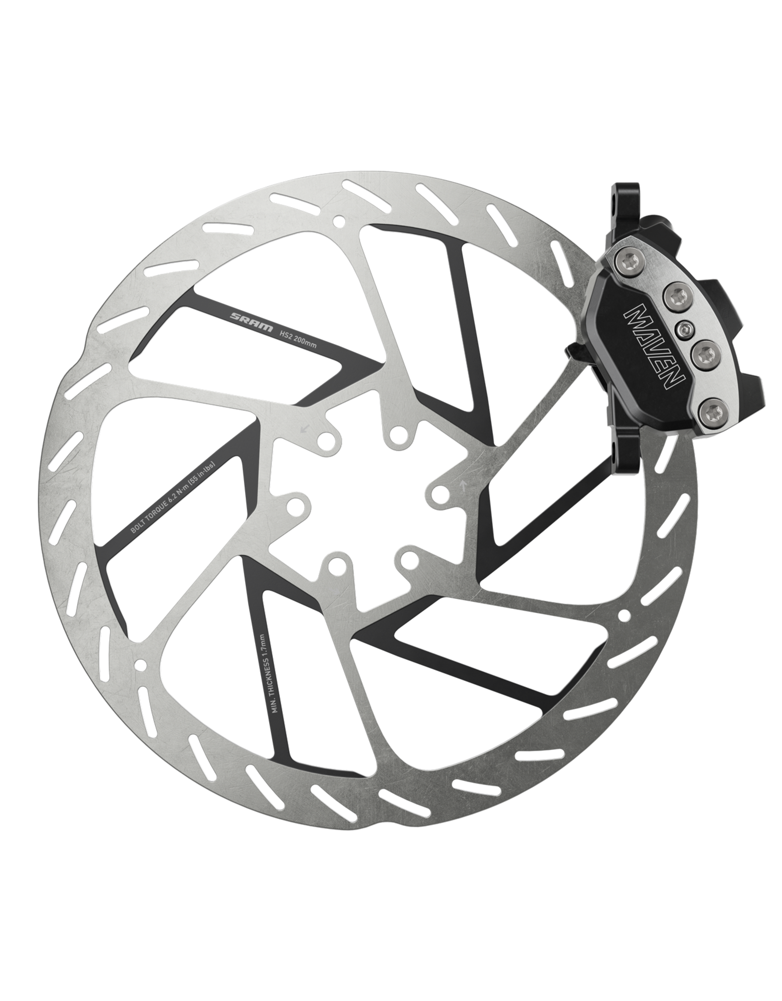 SRAM SRAM Maven Ultimate Disc Brake Kit, B1 -  Front & Rear (includes 2 Pre-Bleed Hoses, 2 200mm Rotors, 2 MMX Clamps, 2 20P-2 Adapters) B1
