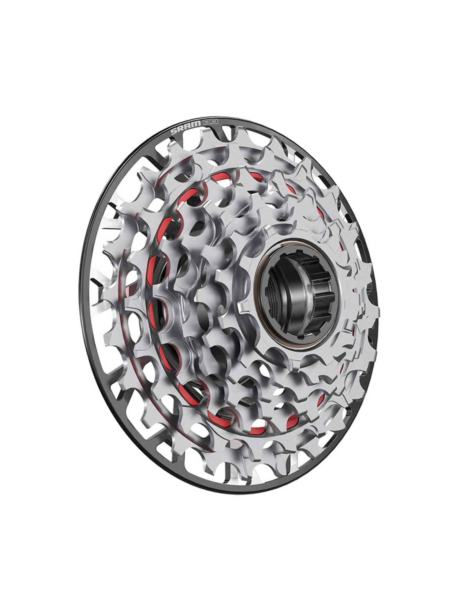 SRAM SRAM XX Downhill XS-797 T-Type Cassette - 7-Speed, 10-24t, For XD Driver, Silver