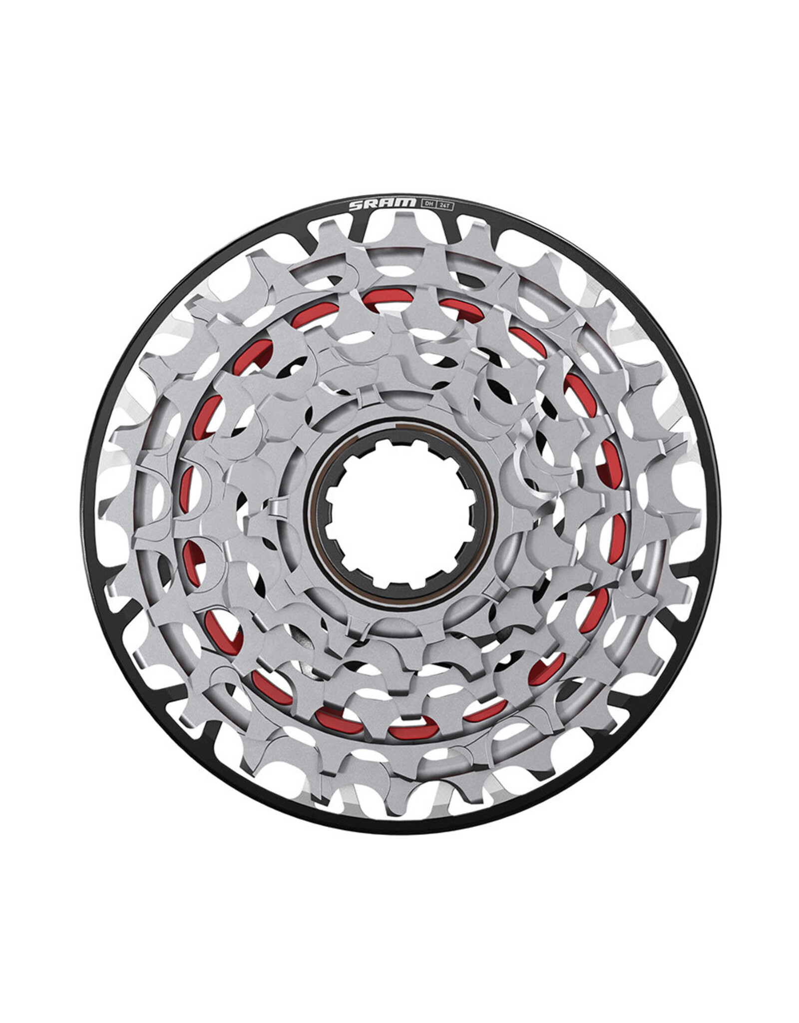 SRAM SRAM XX Downhill XS-797 T-Type Cassette - 7-Speed, 10-24t, For XD Driver, Silver