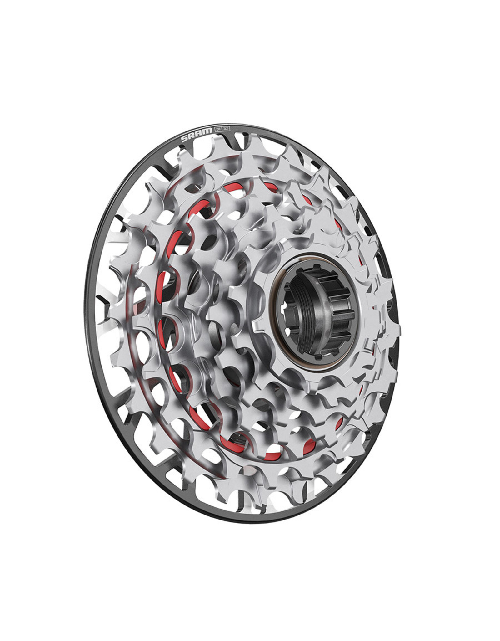 SRAM SRAM XX Downhill XS-797 T-Type Cassette - 7-Speed, 10-24t, For XD Slim Driver, Silver