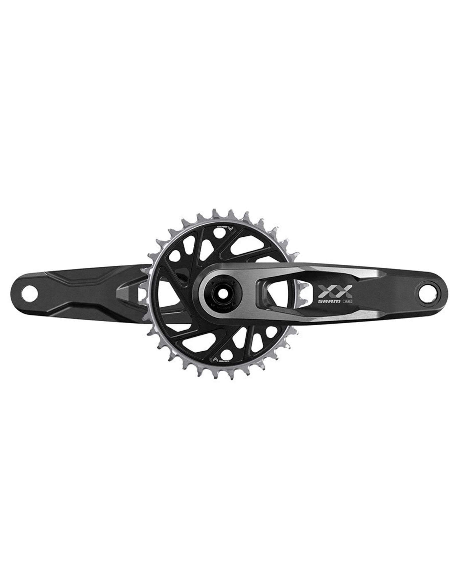 SRAM SRAM XX Downhill T-Type Crankset - 165mm, 7-Speed, 34t 3mm Offset Chainring, Direct Mount, 55mm Chainline, DUB Wide Spindle, Black