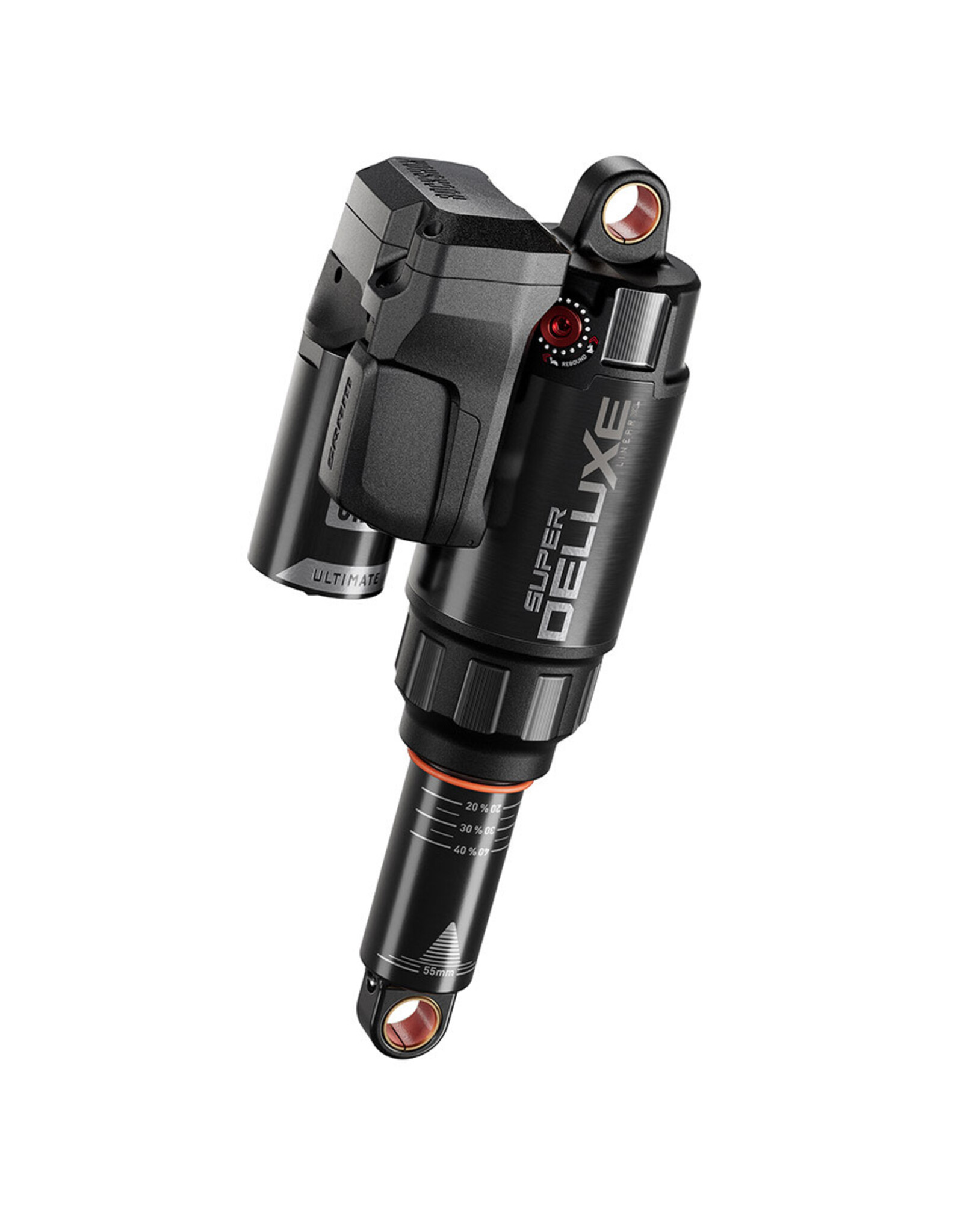 RockShox RockShox Super Deluxe Flight Attendant Rear shock, D1, 210x55, Specialized StumpJumper 15 S2-S6 2025+, Shaft Eyelet: Standard, Body Eyelet: No Bushing - 90 Deg Rotation, Token Loc 3, Reb55/Comp26, Mid4-Lock6