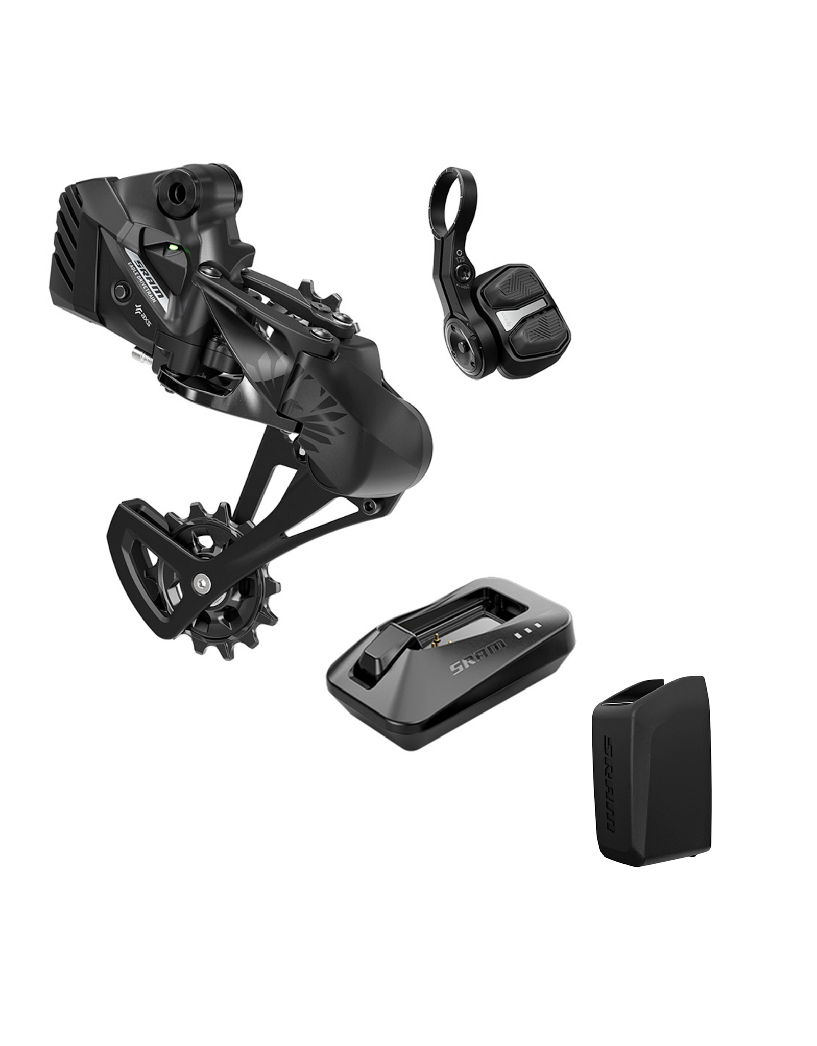SRAM SRAM S500 Eagle AXS Upgrade Kit - Rear Derailleur W/Protector, AXS Battery, AXS POD Controller, Eagle Powerlock, Charger, Chain Gap Tool