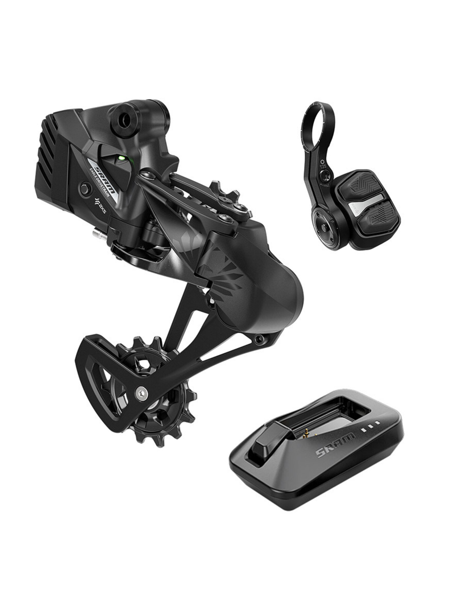 SRAM SRAM S500 Eagle AXS Upgrade Kit - Rear Derailleur W/Protector, AXS Battery, AXS POD Controller, Eagle Powerlock, Charger, Chain Gap Tool