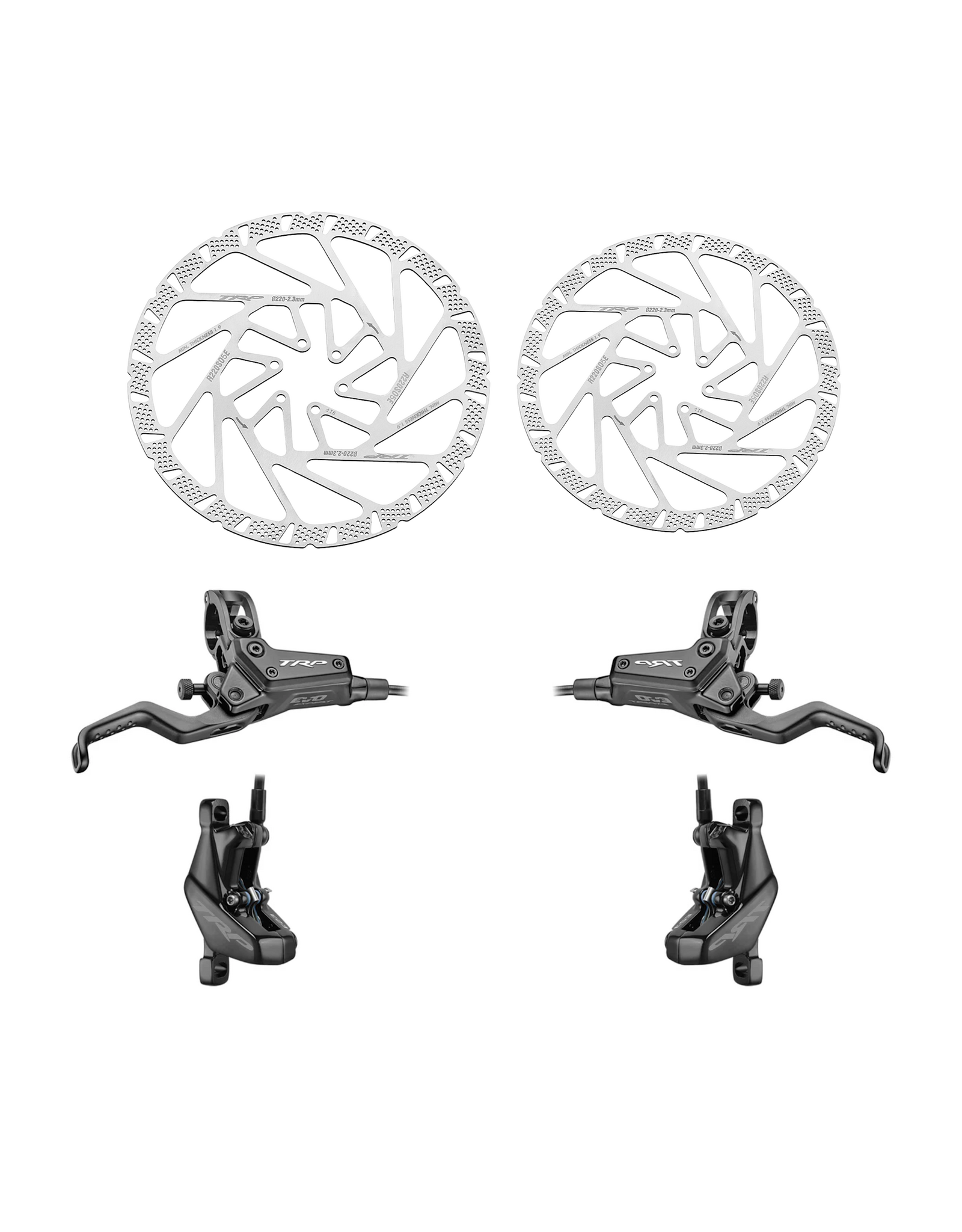 TRP TRP EVO Expert Brake Kit - Front & Rear (includes hoses, 203mm & 220mm Race Rotors)