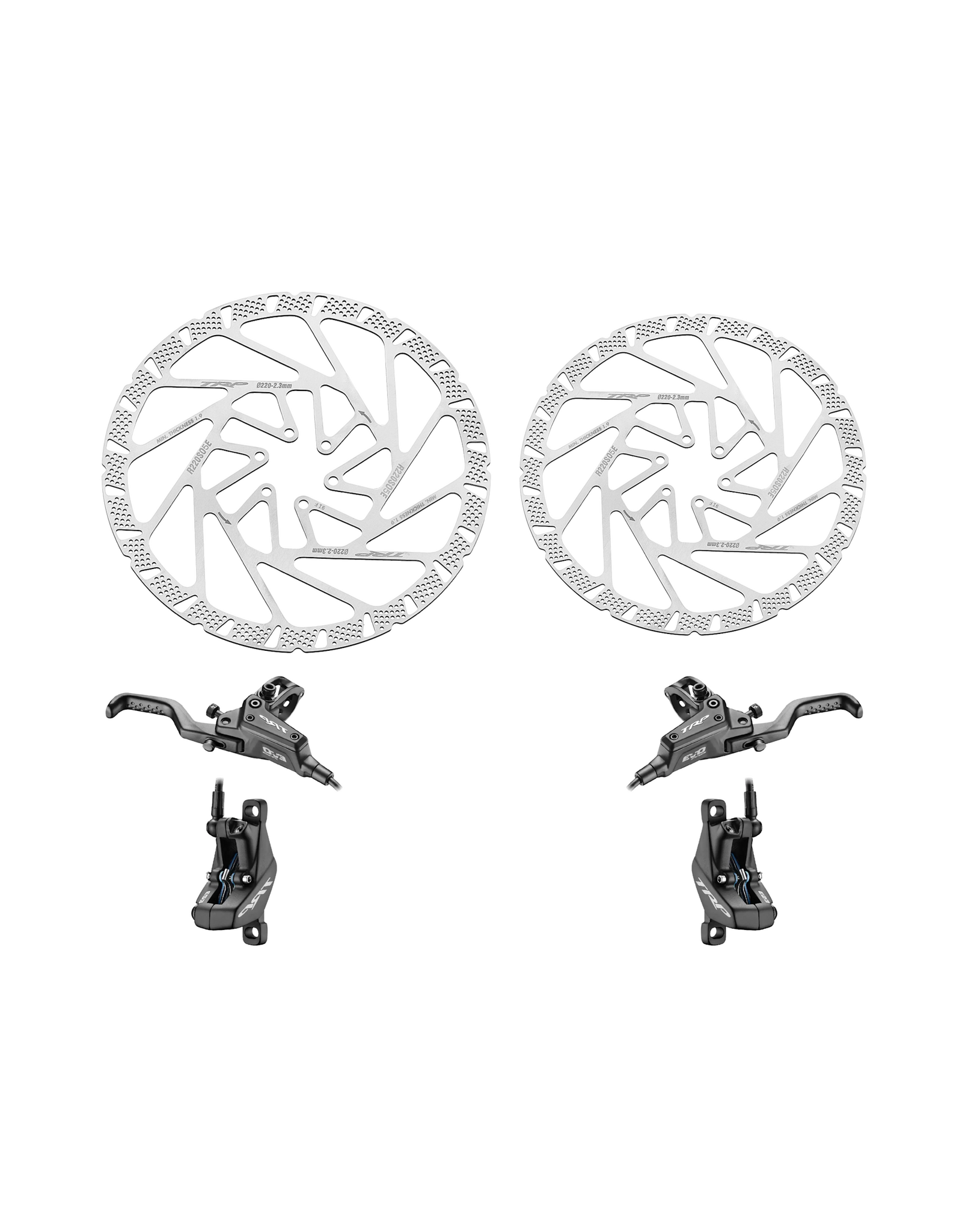 TRP TRP EVO Pro Brake Kit - Front & Rear (includes hoses, 203mm & 220mm Race Rotors)