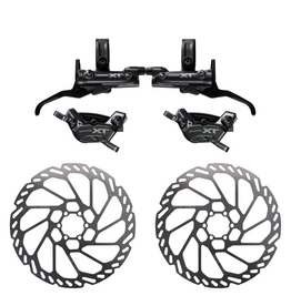 Shimano Shimano Deore XT 4-Piston Brake Upgrade Kit with Qty 2, 2.2mm Thick, 200mm Rotors