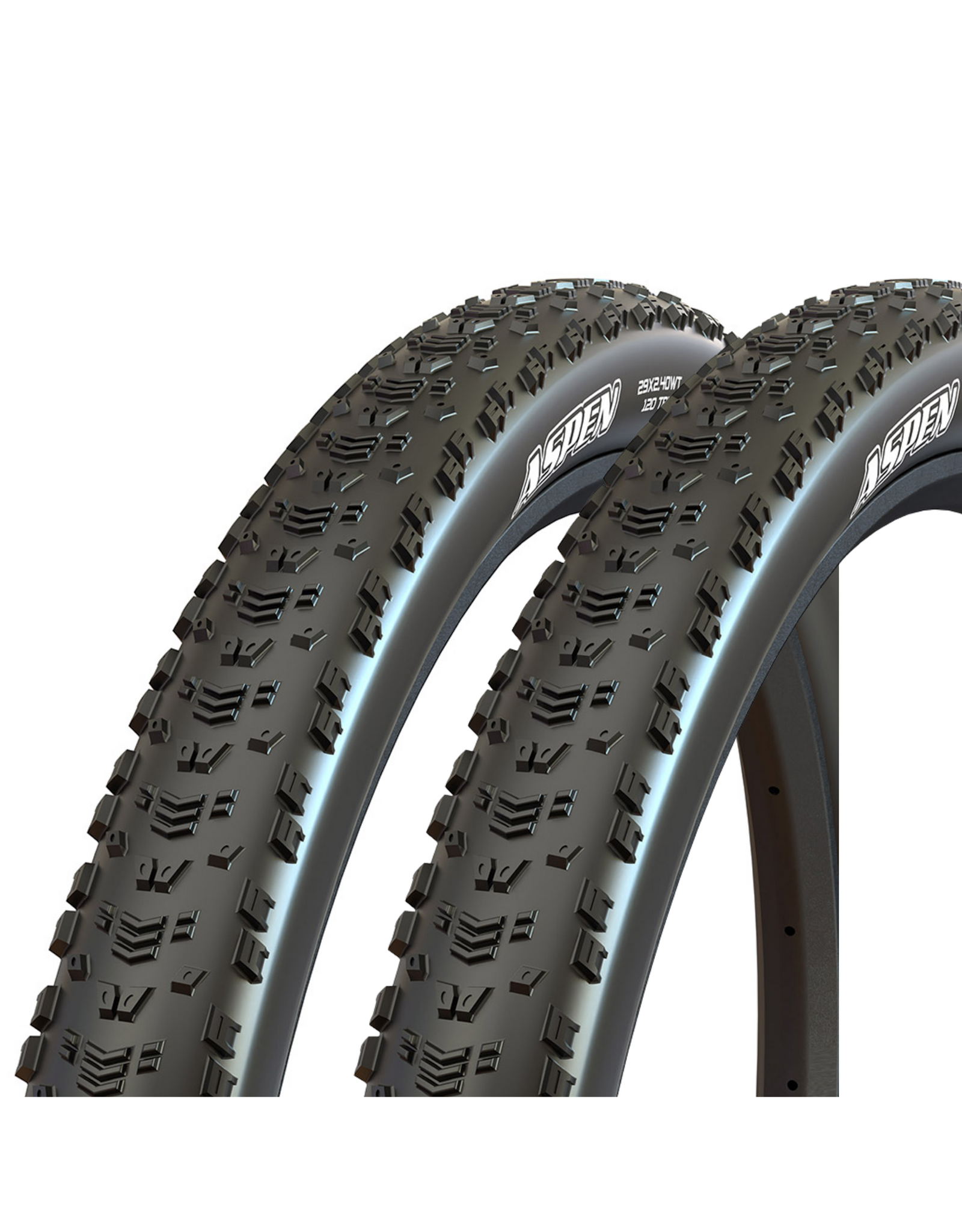 Maxxis Tire Kit: (Qty 2) Maxxis Aspen Tire - 29 x 2.4, Tubeless, Folding, Black, MaxxSpeed, EXO, Wide Trail, E-25