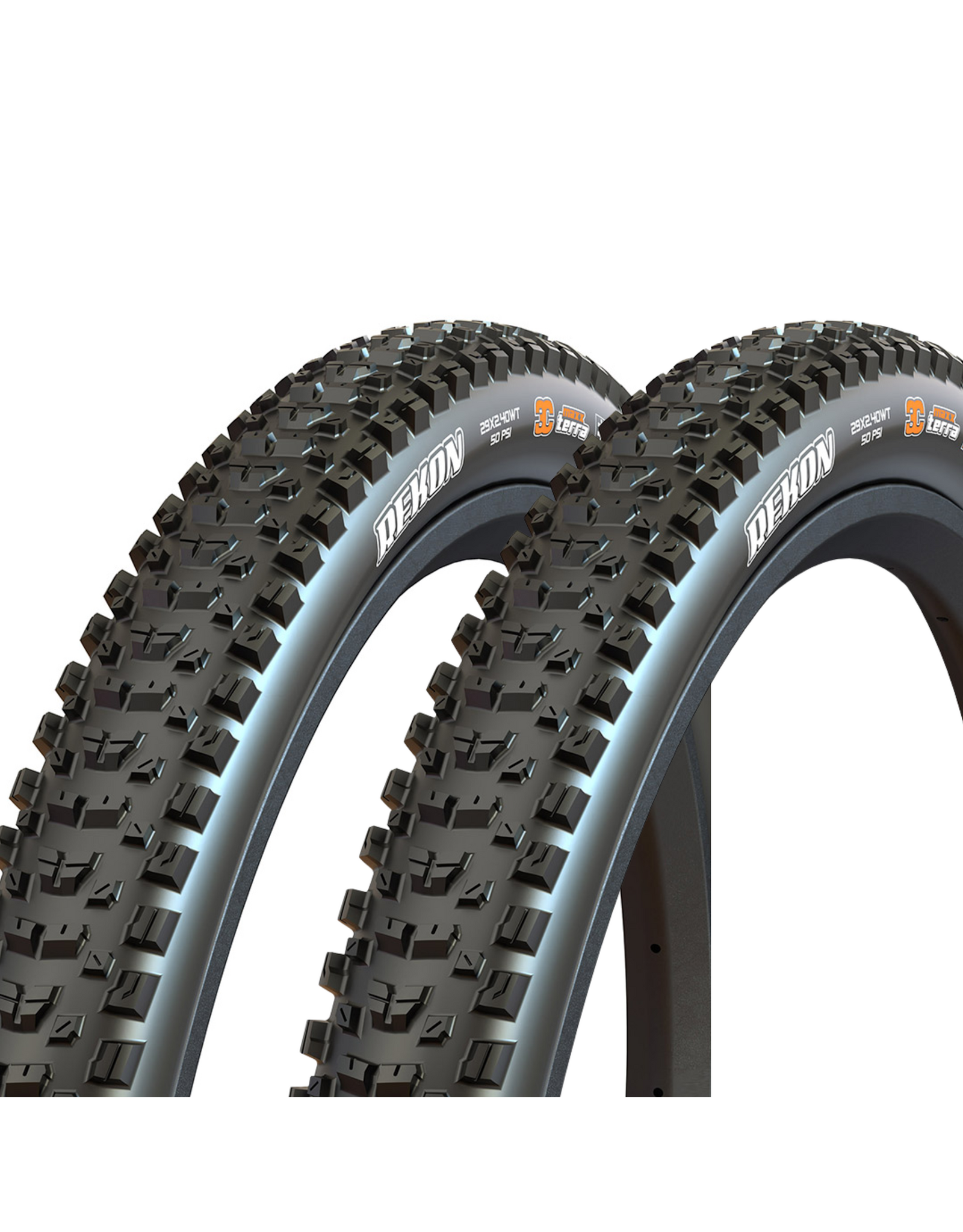 Maxxis Tire Kit: (Qty 2) Maxxis Rekon Tire - 29 x 2.4, Tubeless, Folding, Black, 3C Maxx Terra, EXO+, Wide Trail