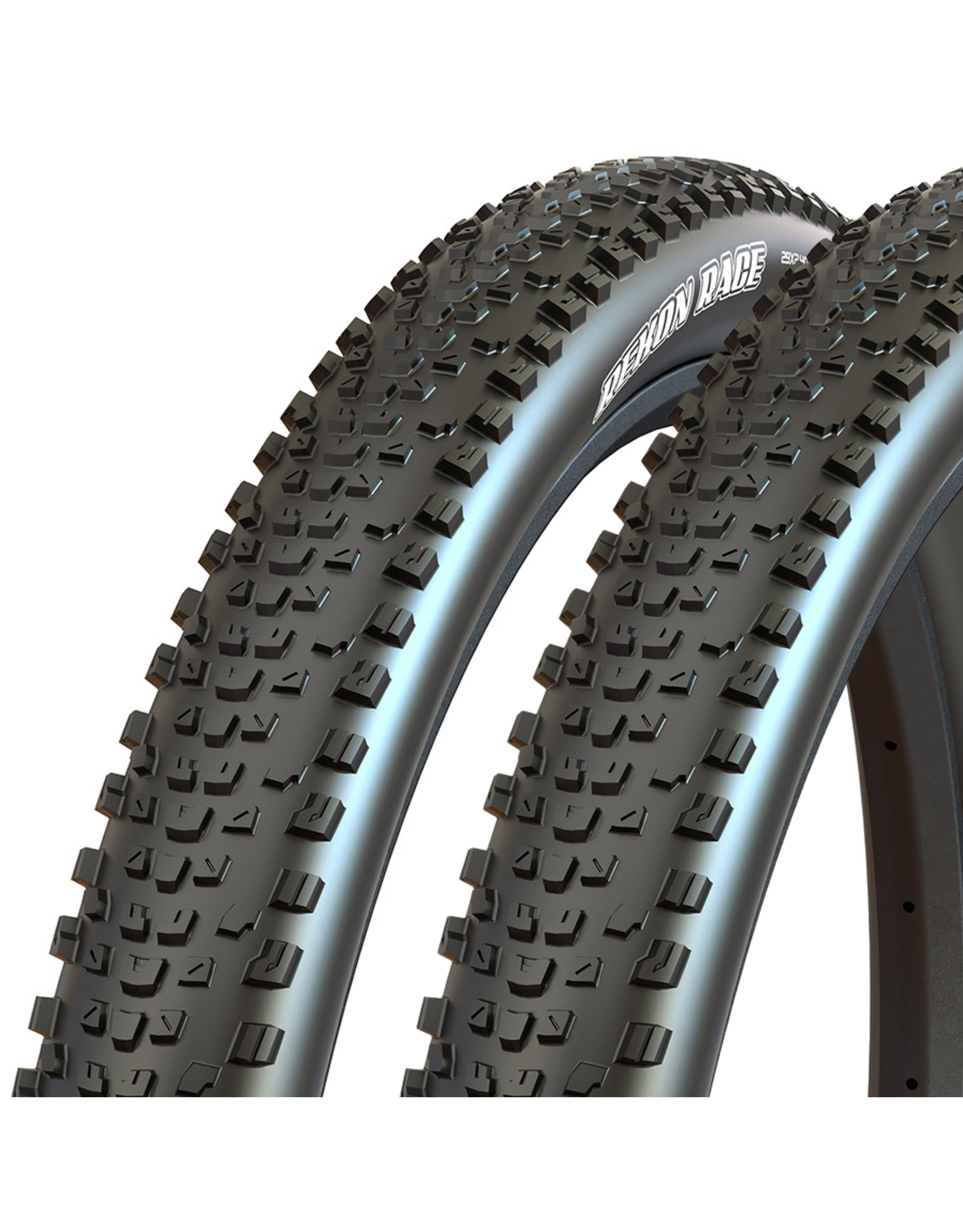 Maxxis Tire Kit: (Qty 2) Maxxis, Rekon Race, Mountain Tire, 29"x2.40, Folding, Tubeless Ready, MaxxSpeed, EXO, Wide Trail, 120TPI, Black