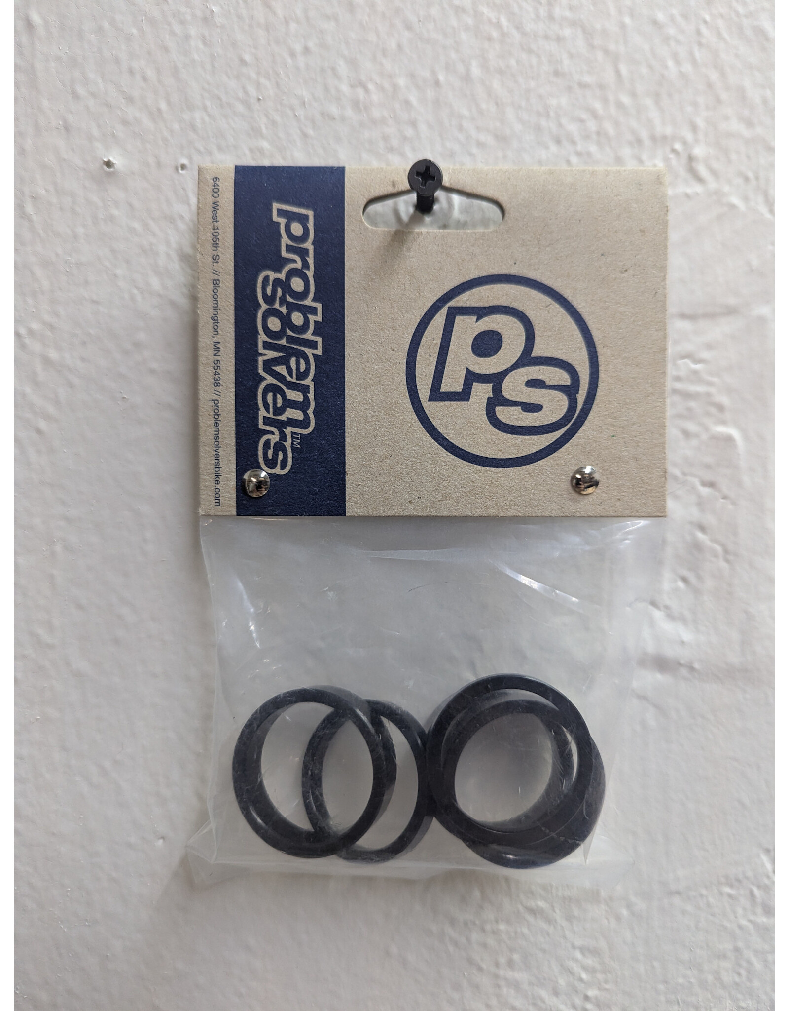 Problem Solvers Problem Solvers Headset Stack Spacer - 28.6, 3mm (1), 5mm (1), 10mm (3), Aluminum, Black, Assorted 5 Piece Kit