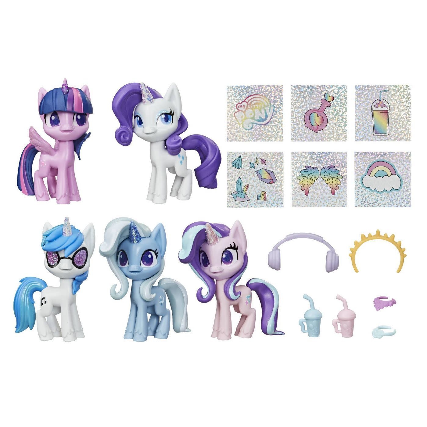 My Little Pony Unicorn Sparkle Collection Set Mini Figures Throne Of