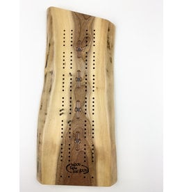 Wood From the Hood Small Cribbage Board Light Stain